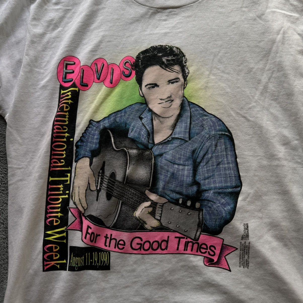 Vintage 1990* Elvis tshirt Size US XL / EU 56 / 4 - 2 Thumbnail