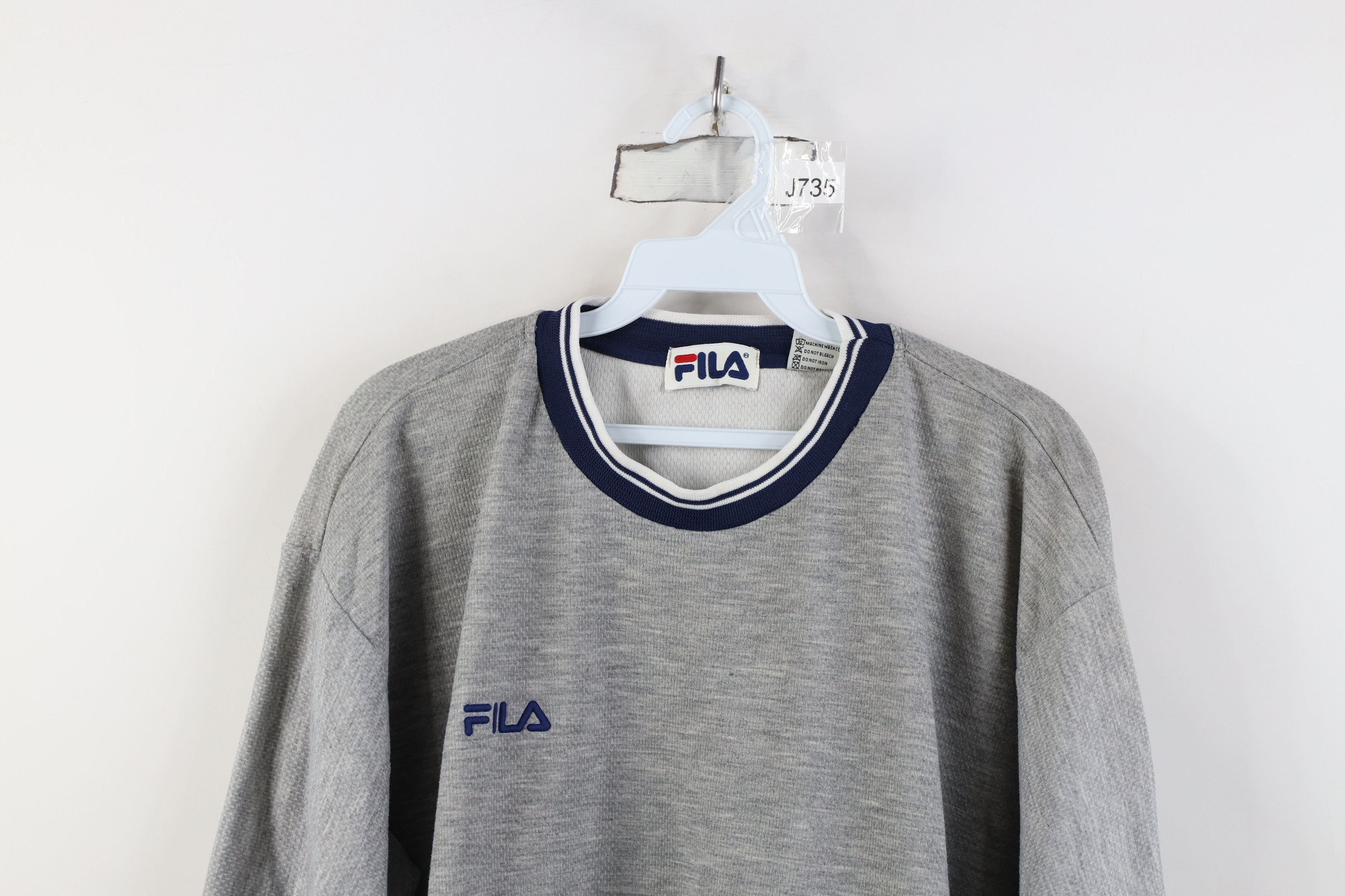 Fila Vintage 90s FILA Borg Thermal Knit Ringer T-Shirt Italy Size US XL / EU 56 / 4 - 2 Thumbnail