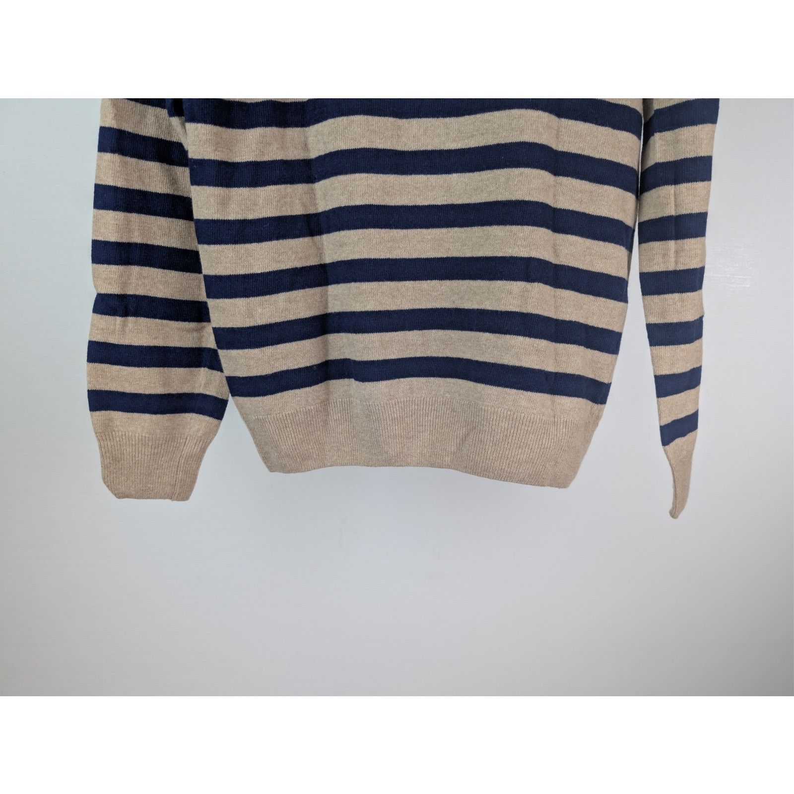 A.P.C. o1rshd1 CC20 Men's Ismael Stripe Crewneck Sweater in Beige Size US M / EU 48-50 / 2 - 12 Thumbnail