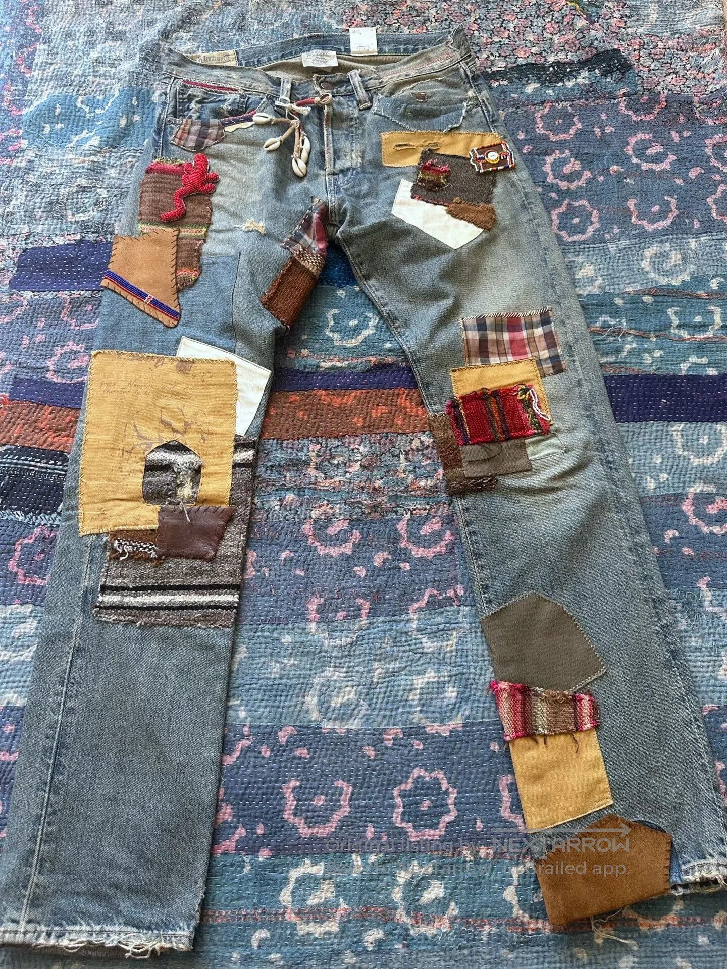 RRL Ralph Lauren Polo Ralph Lauren Patchwork Denim Jeans. Size US 29 - 1 Thumbnail