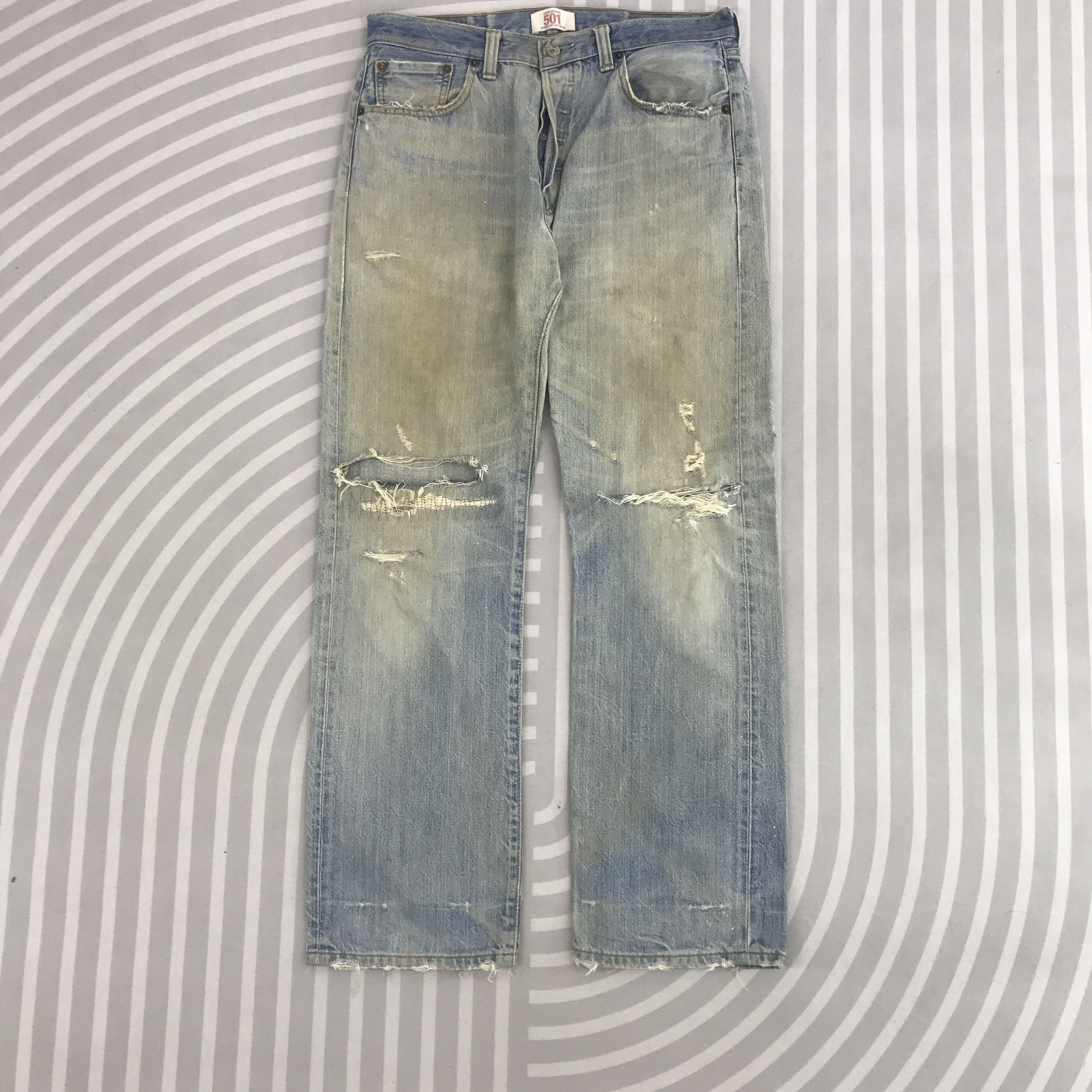 Levi's Vintage Levi's 501 Distressed rusty style Denim jeans Size US 32 / EU 48 - 1 Thumbnail