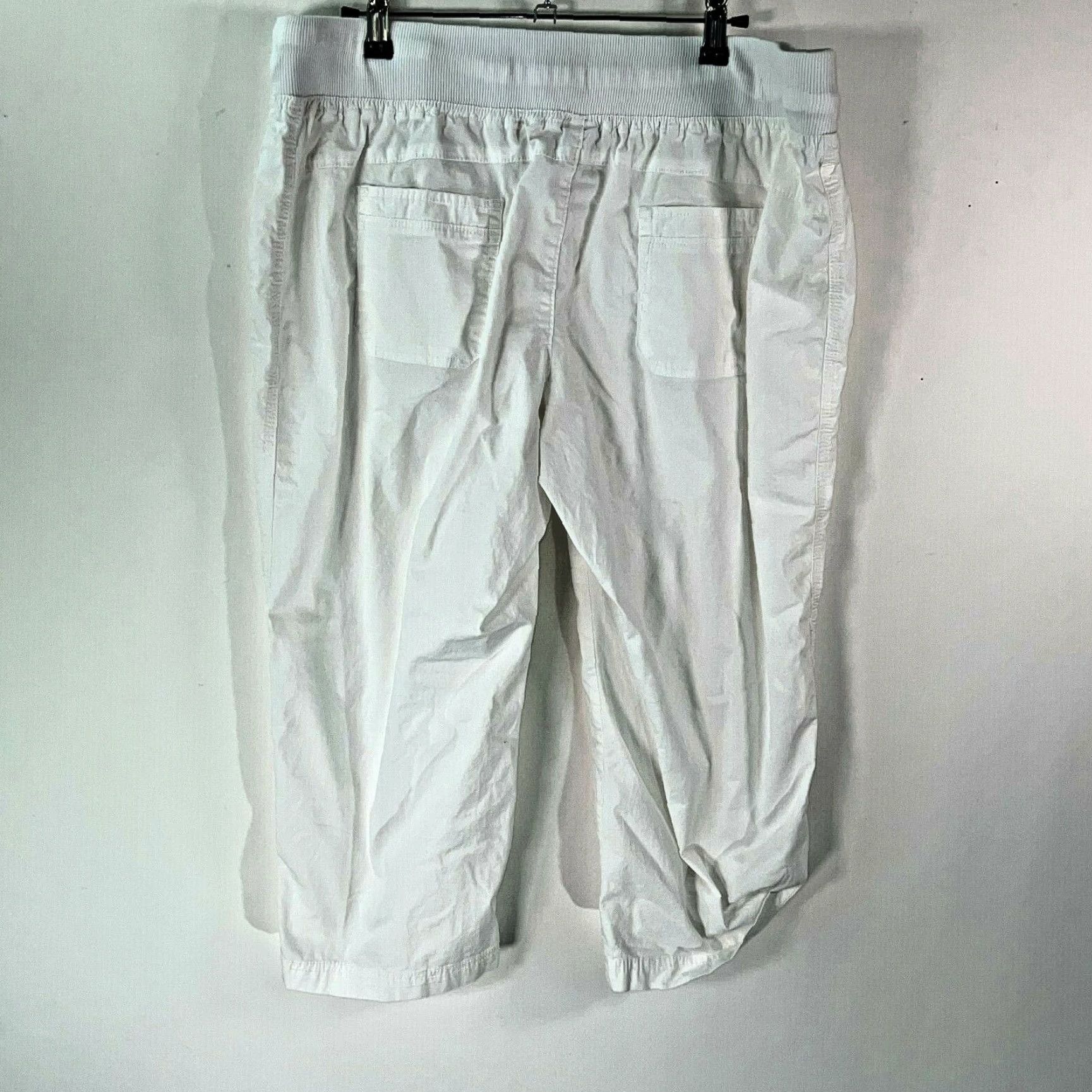 Vintage VINTAGE BCG Womens Pants Cropped Low Rise Drawstring Casual White Size XL Size 40" / US 18 - 2 Thumbnail
