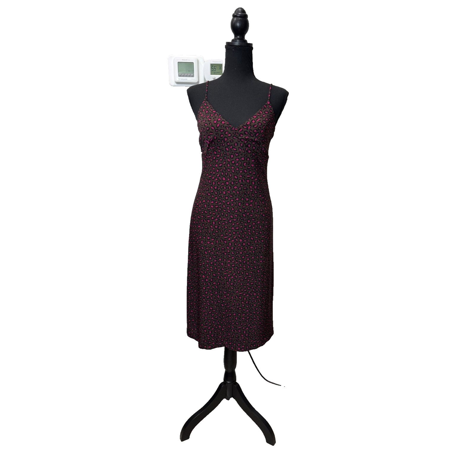 Banana Republic Banana Republic Leopard Print Halter Dress XS Brown Slip Y2K Size XS / US 0-2 / IT 36-38 - 1 Thumbnail