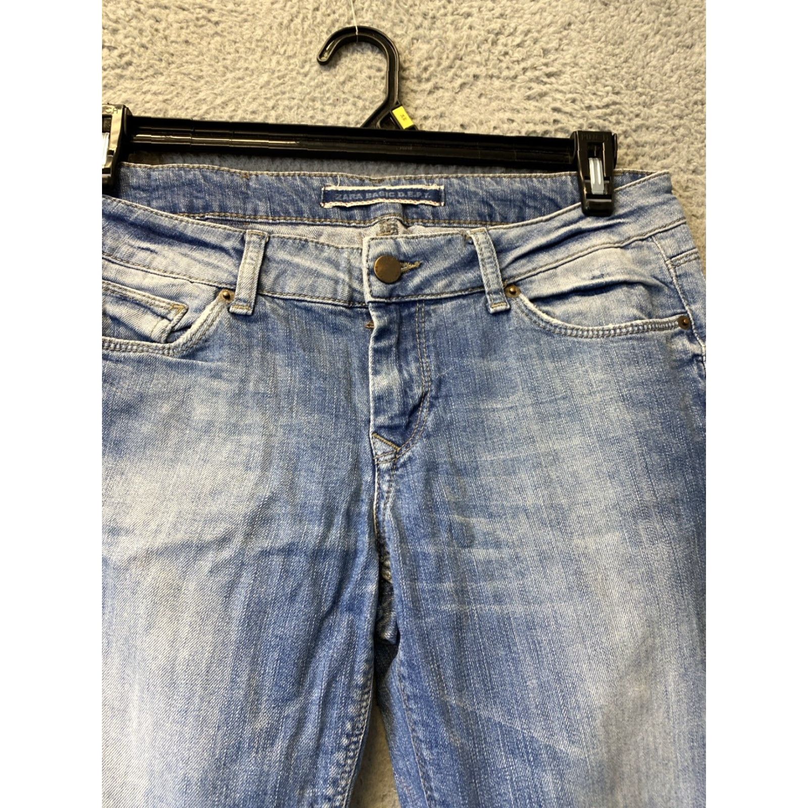 Zara Zara Basic Jeans Women Skinny Denim Blue EUR 40 / USA 8 32 in Regular Waist Marine Culotte Band N/A Size 27" / US 4 / IT 40 - 2 Thumbnail