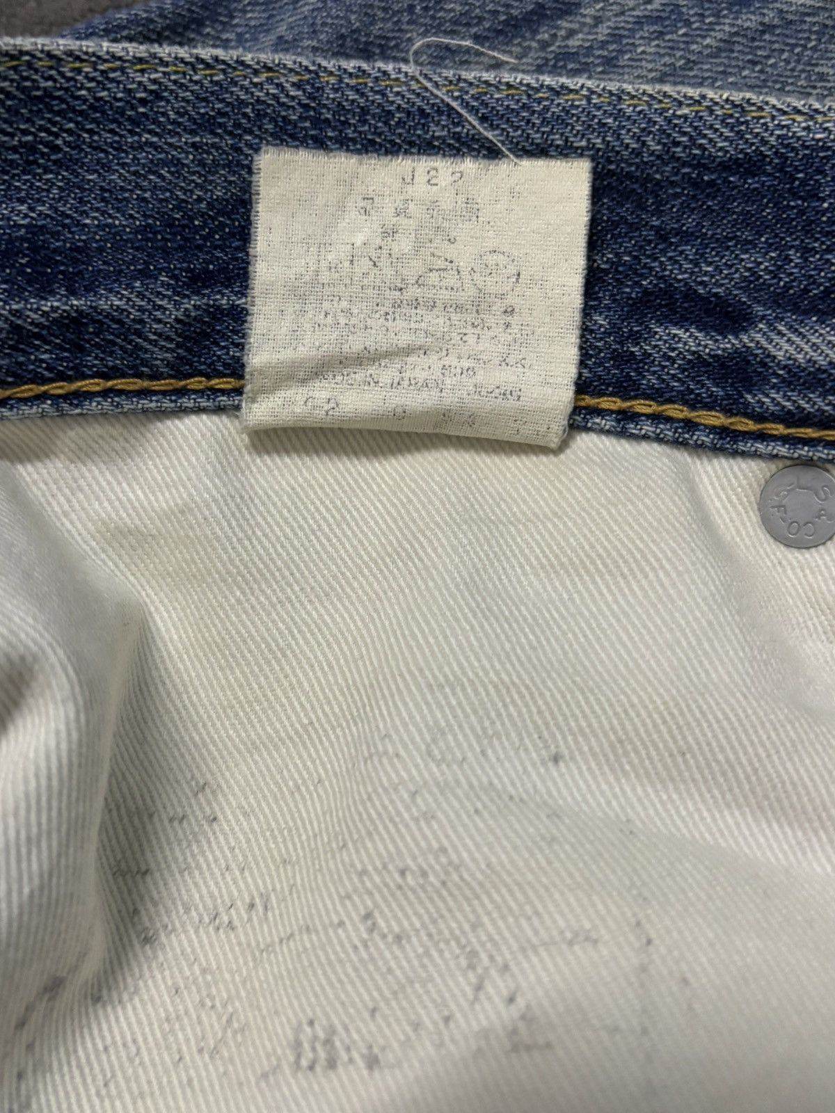 Levi's Vintage 90s Levis 502 Big E Selvedge Distressed Grunge Jeans Size US 29 - 24 Thumbnail