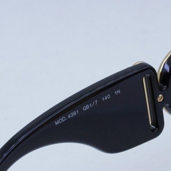 Versace Versace VE4391 GB1/7 Sunglasses Black Shield Frame, Orange Size ONE SIZE - 8 Thumbnail
