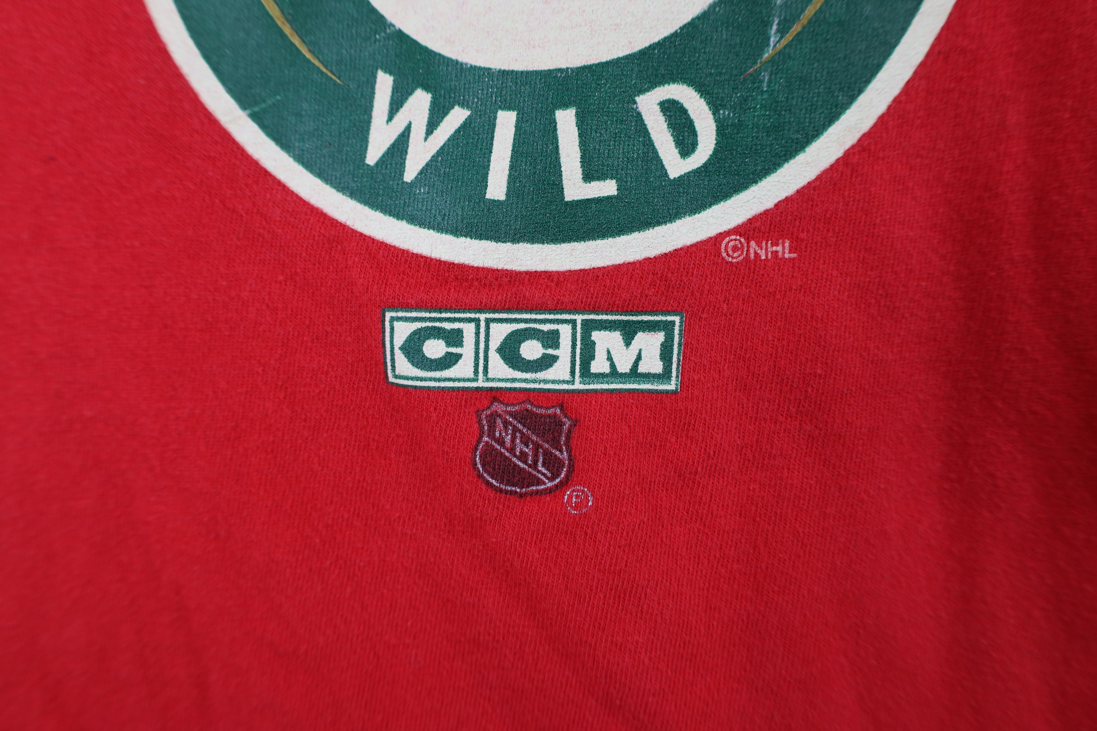 Ccm × Vintage Vintage CCM Hockey Distressed Minnesota Hockey T-Shirt Red Size US L / EU 52-54 / 3 - 5 Thumbnail