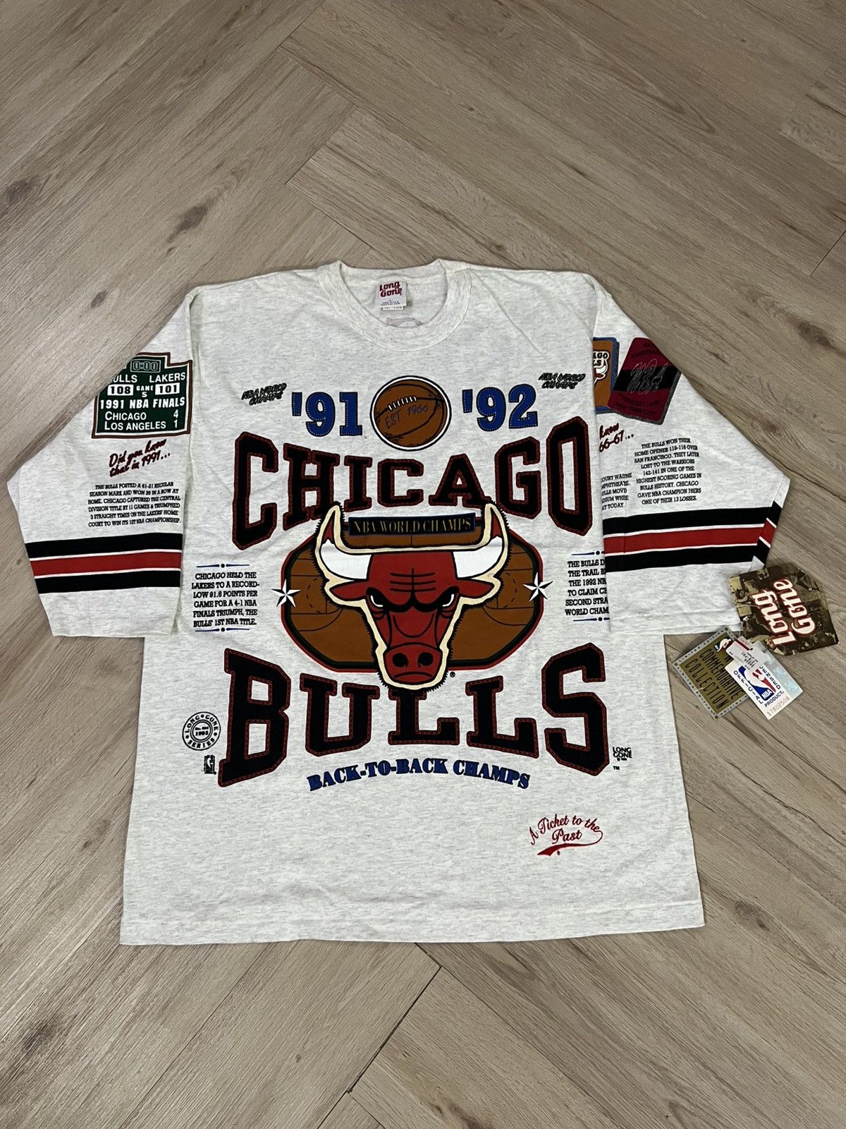 NBA × Vintage Vintage Chicago Bulls NOS Long Gone 90s Shirt Size US L / EU 52-54 / 3 - 1 Thumbnail