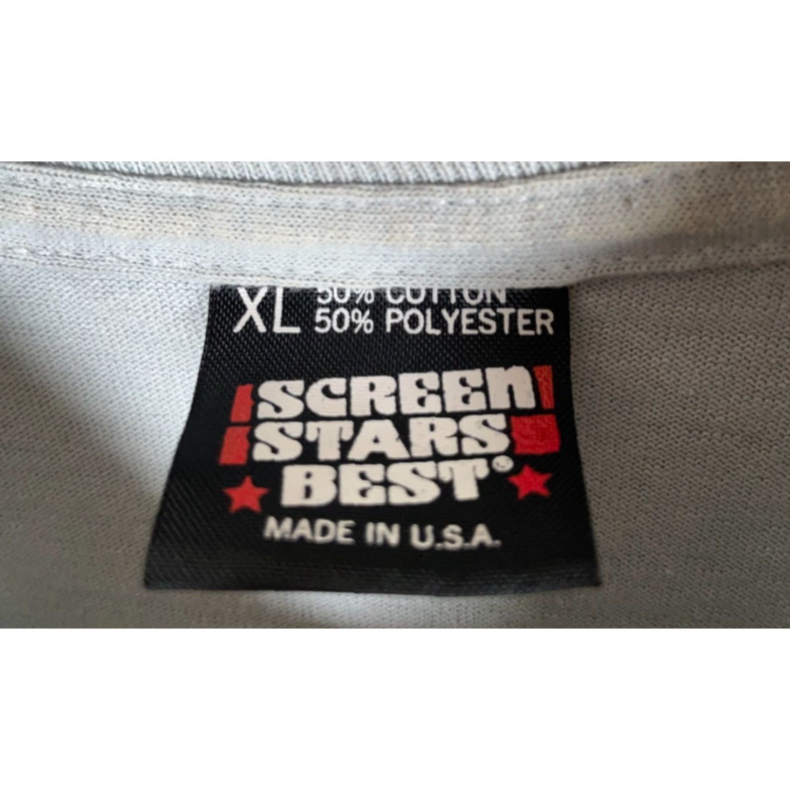 Vintage VINTAGE Screen Stars T-Shirt Michigan Air Force 80s Adult XL Gray Short Sleeve Crew Neck 50-50 Single Stitch Best Tag Mens 1986 Retro Logo 80s Size US XL / EU 56 / 4 - 3 Thumbnail
