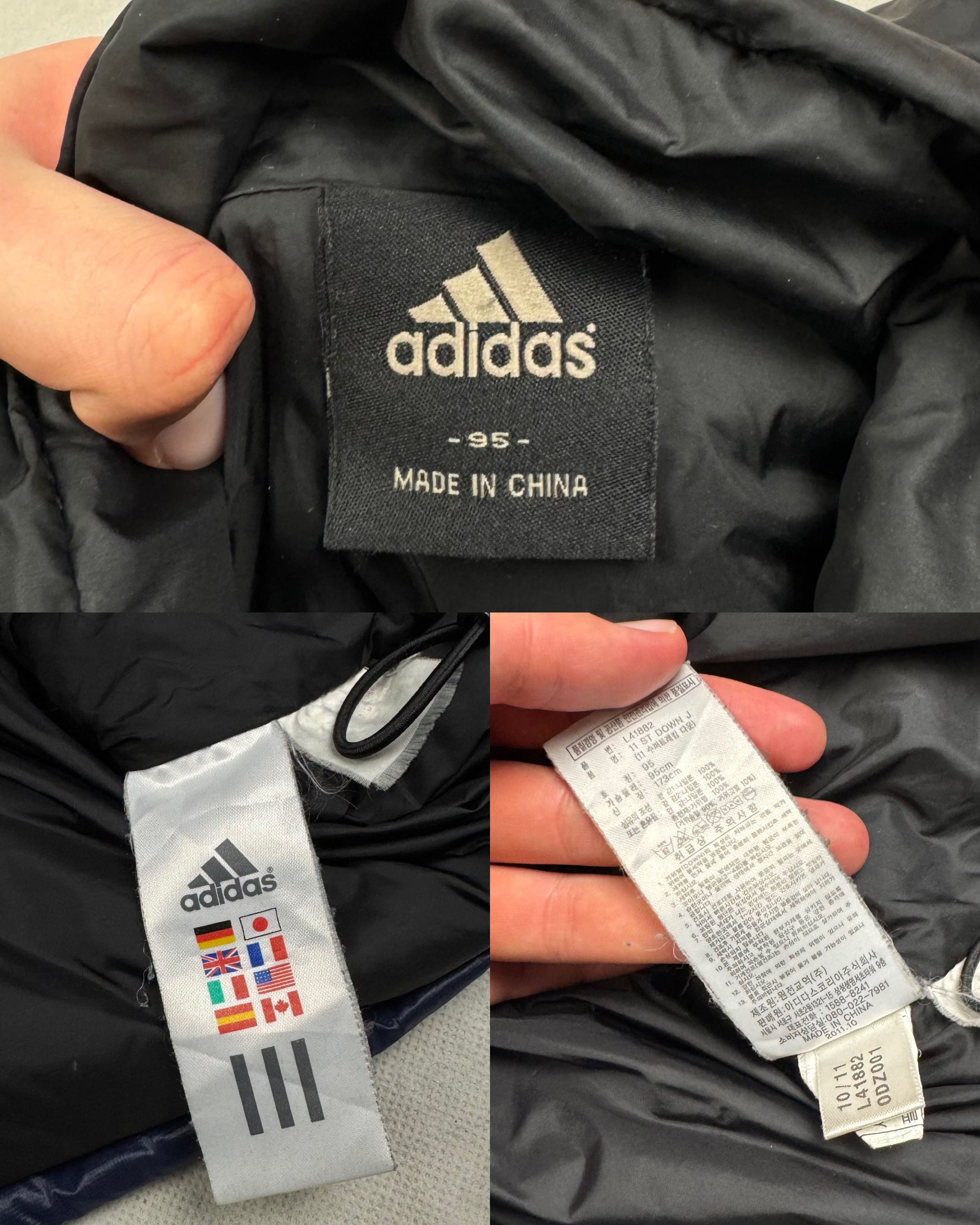 Adidas Adidas Men's navy Black Long Sleeve Full Zip Puffer Jacket Size US M / EU 48-50 / 2 - 3 Thumbnail