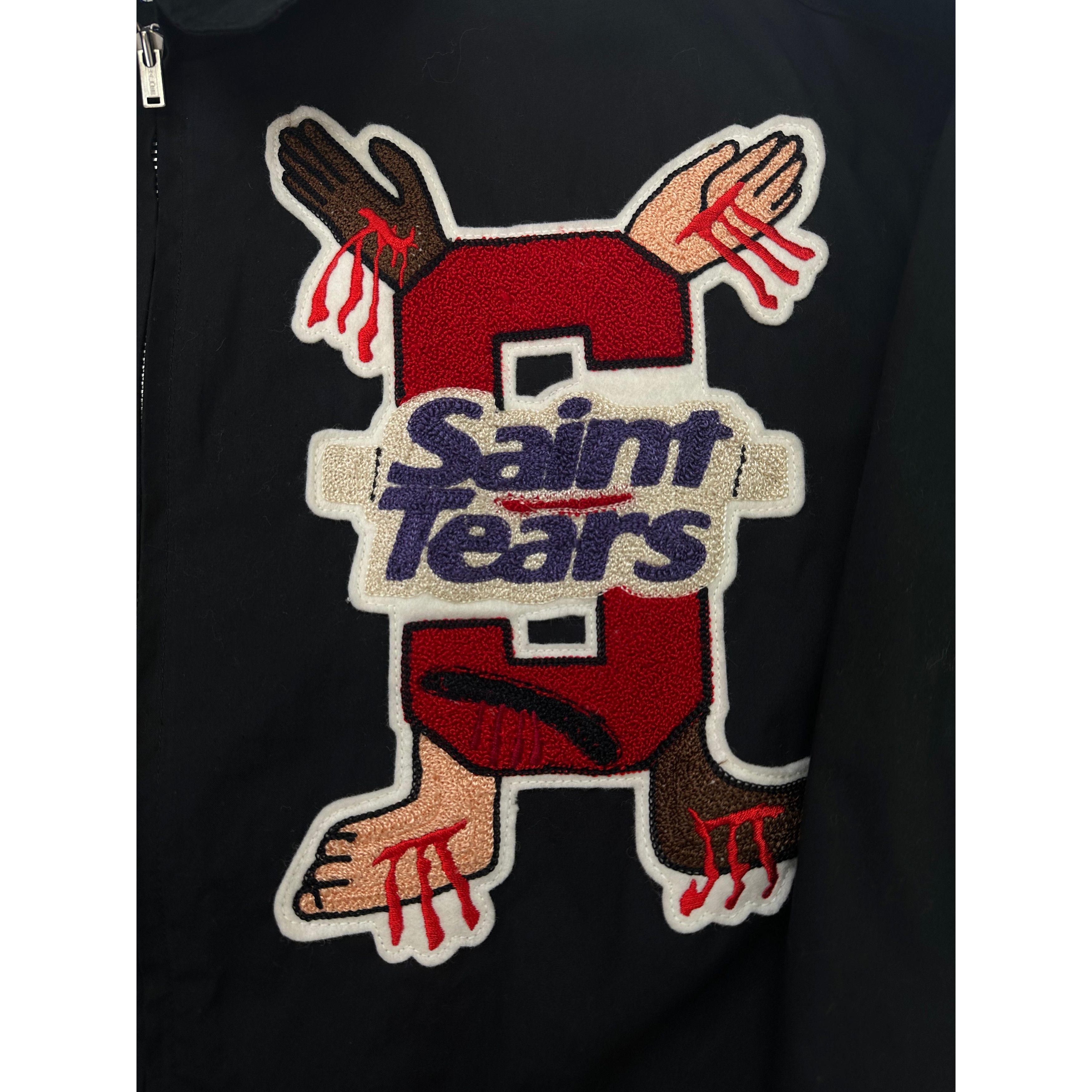 Saint Michael SAINT TEARS 'CHOSE YOUR SAVIOR' CHAIN-STITCHED COACH JACKET Size US XL / EU 56 / 4 - 10 Thumbnail