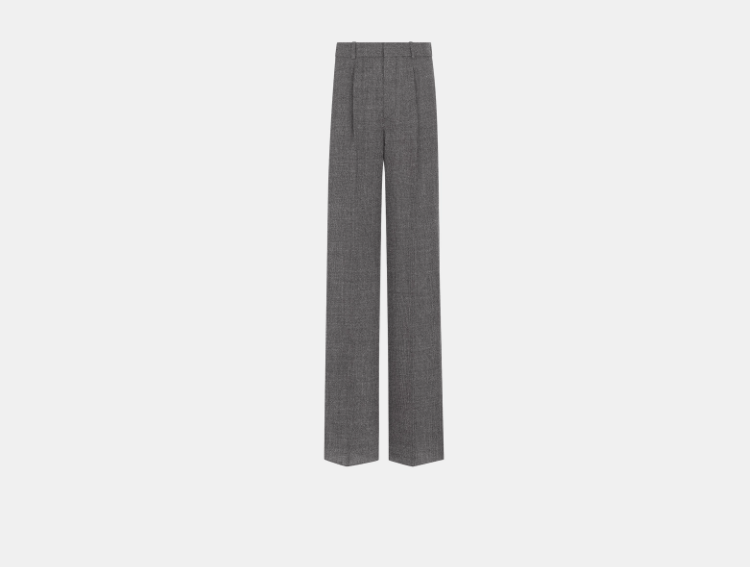 Dior o1w1db11225 451P44 Wide-Leg Pant in Gray Size 25" / US 0 / IT 36 - 1 Thumbnail