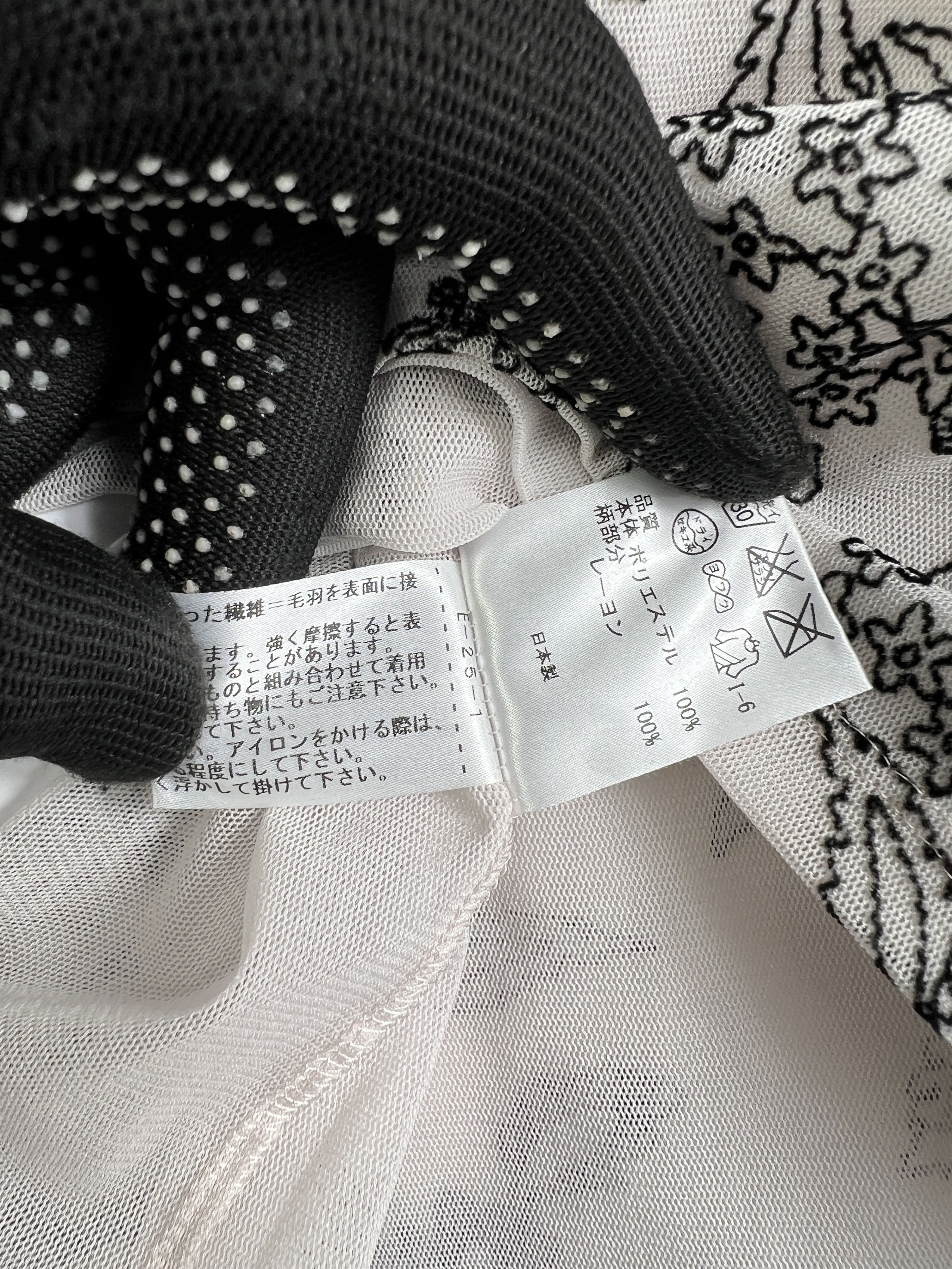 Japanese Brand Jane More Y2K Floral Embroidery See Through (M) GTMP034 Size M / US 6-8 / IT 42-44 - 6 Thumbnail
