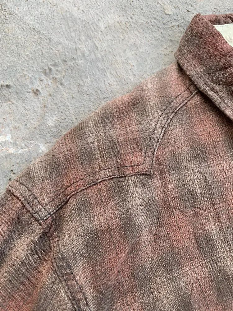 Ego Tripping Ego Tripping Japan shadow plaid western flannel shirt Size US S / EU 44-46 / 1 - 4 Thumbnail