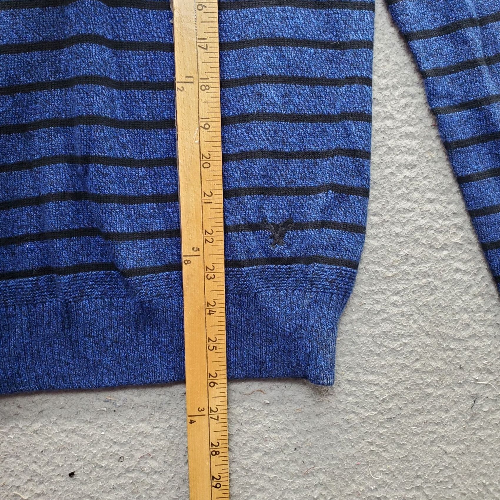 American Eagle Outfitters American Eagle Outfitters Men’s S Blue Striped Mock Neck Pullover Sweater Size US S / EU 44-46 / 1 - 3 Thumbnail