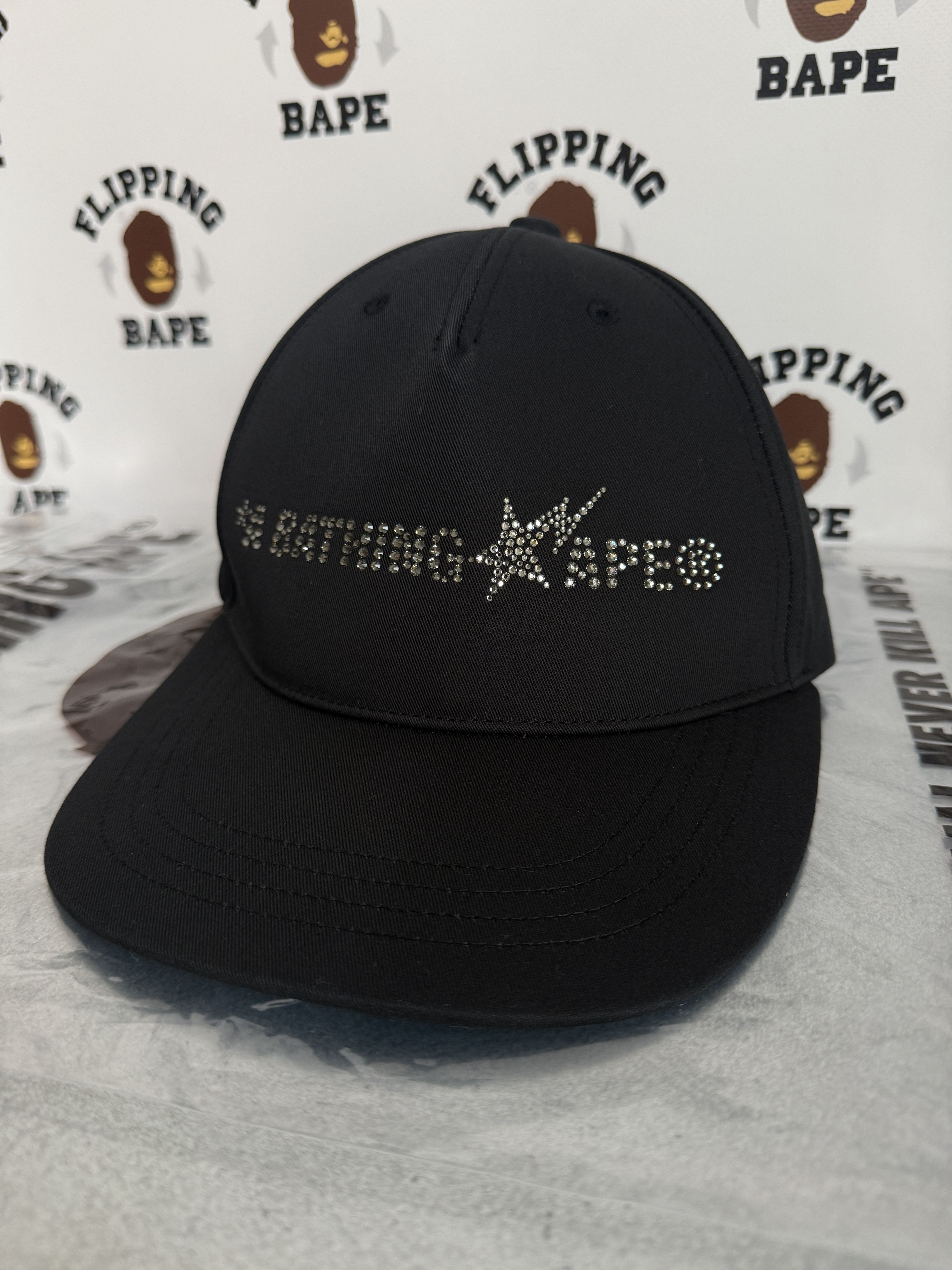 Bape × Swarovski BAPE X SWAROVSKI A BATHING APE LOGO CAP Size ONE SIZE - 6 Thumbnail