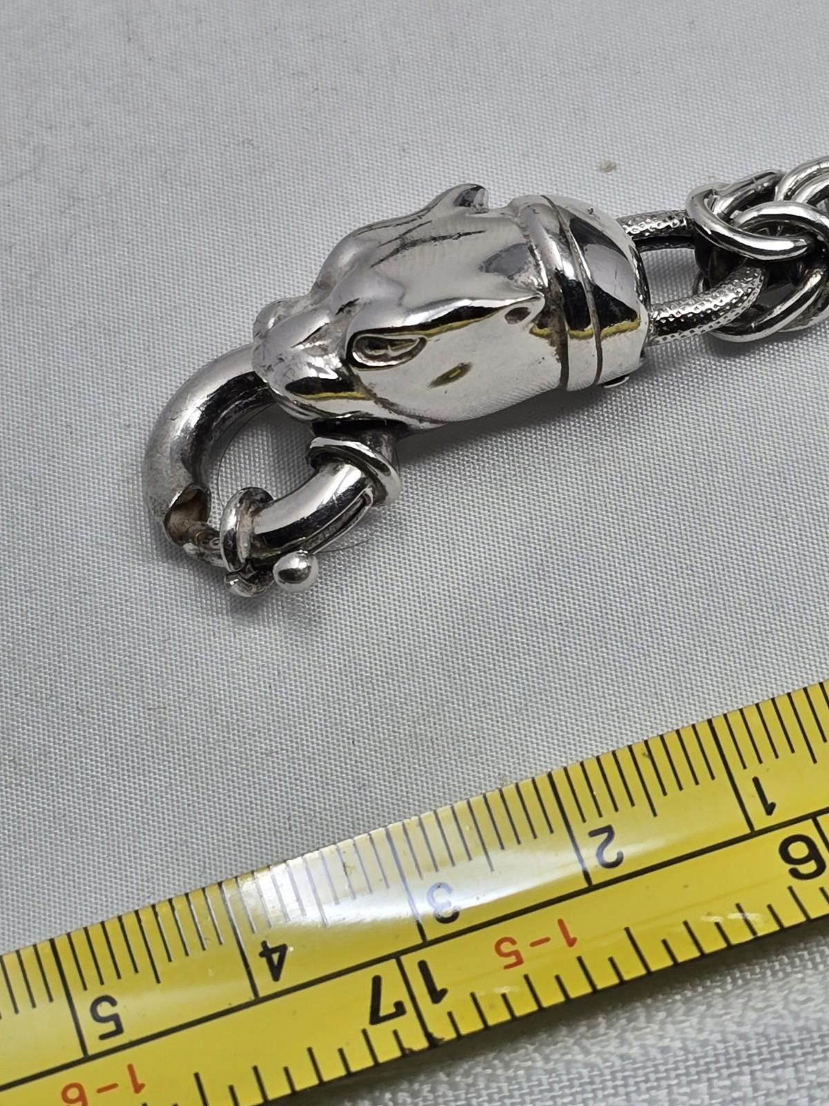 MR & MRS ITALY Sterling Silver Byzantine Chain Leopard Clasp 17in 60g Size ONE SIZE - 6 Thumbnail