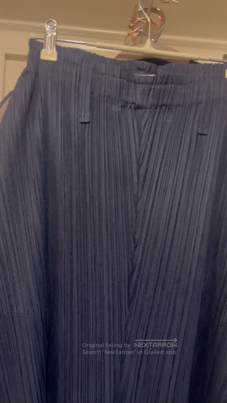 Issey Miyake Issey Miyake size:3 Dark Fog Blue Asymmetric Pants Size 31" - 1 Thumbnail