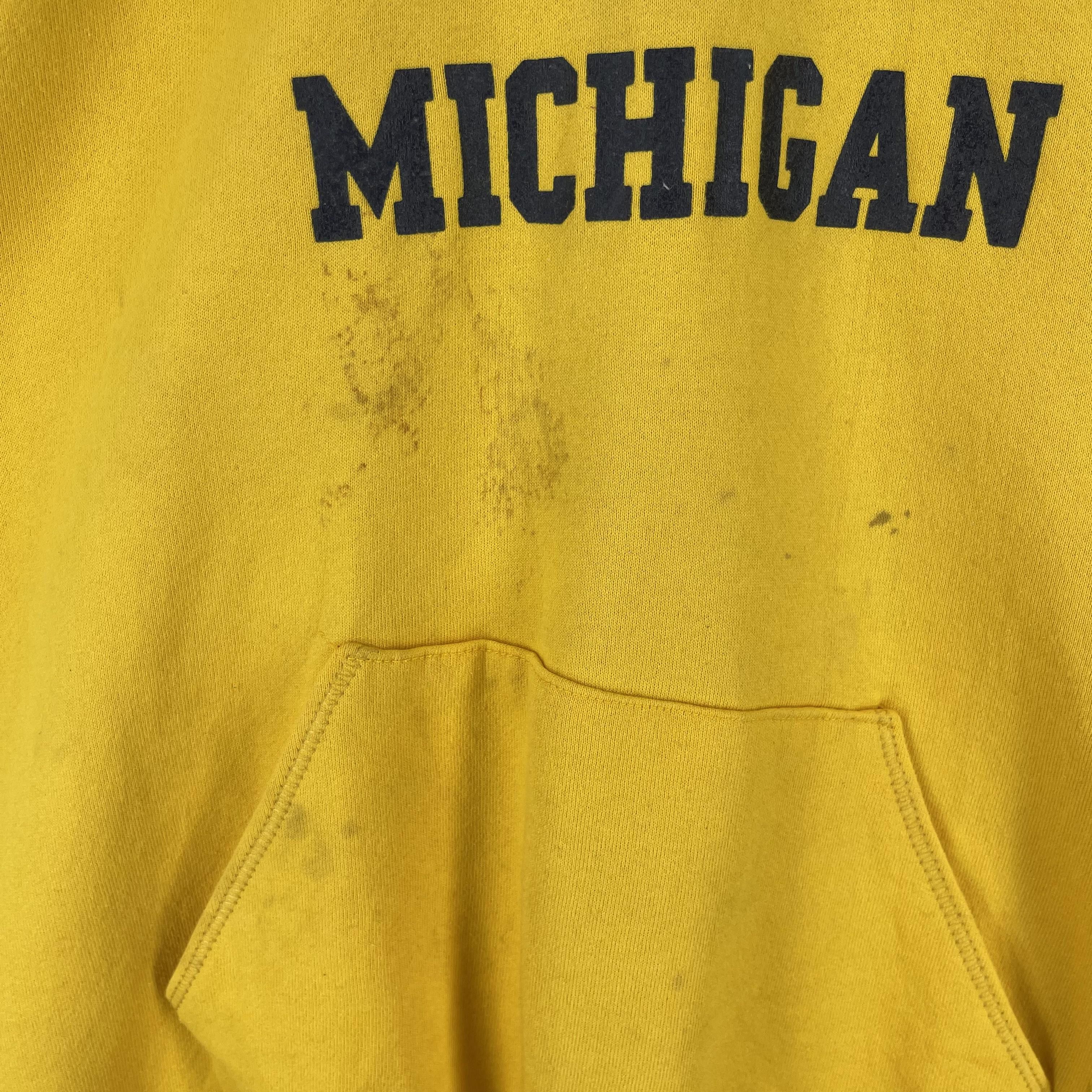 Vintage Vintage 90s UNIVERSITY Of MICHIGAN Spellout Pullover Hoodie Size US M / EU 48-50 / 2 - 4 Thumbnail