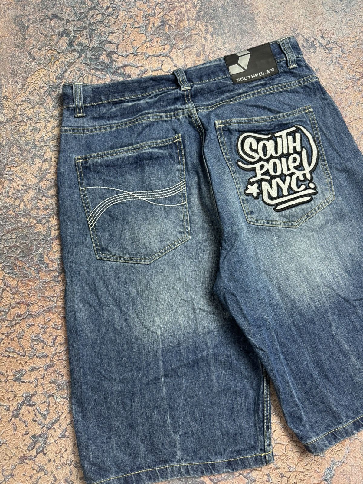 Southpole Southpole shorts, vintage hip hop baggy jeans, 90s size W 36 Size US 36 / EU 52 - 4 Thumbnail