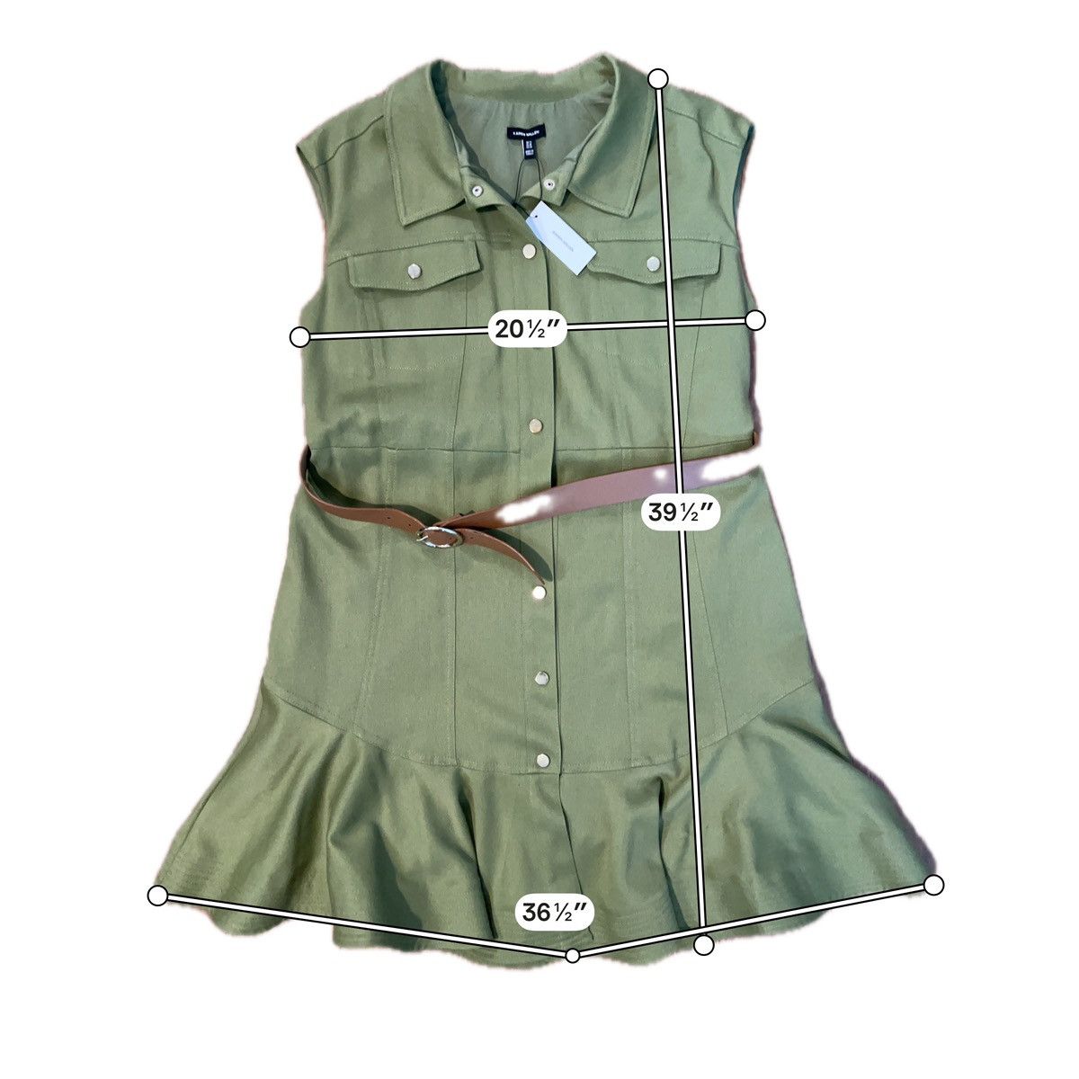 Karen Millen NWT Karen Millen Plus Size Dress Khaki Green 18 Size XXL / US 16-18 / IT 52-54 - 5 Thumbnail