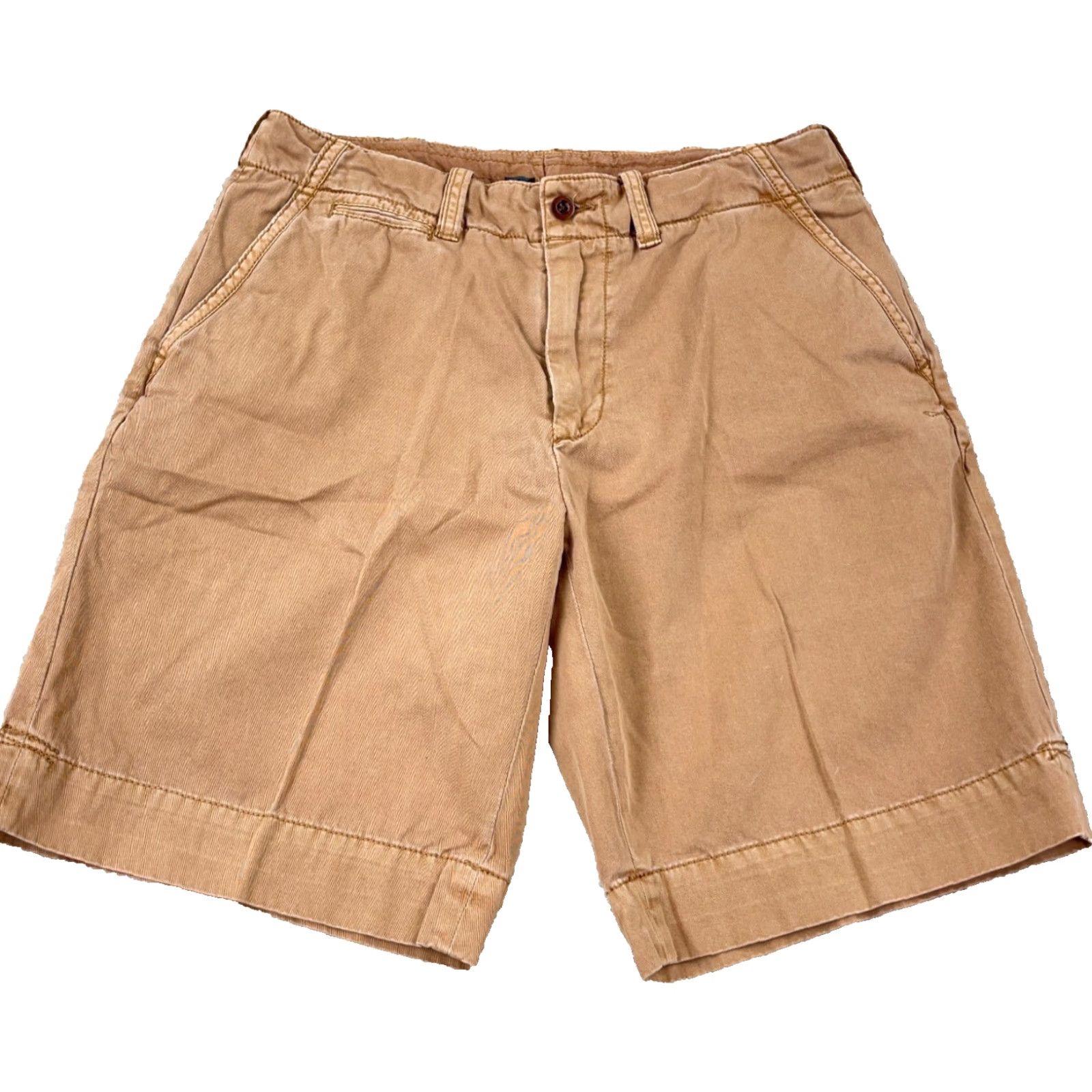 Polo Ralph Lauren VINTAGE Polo Ralph Lauren Chino Shorts Mens 34 Brown Twill Flat Front Pockets 10" Inseam Fade Wash Casual Regular Modern Size US S / EU 44-46 / 1 - 2 Thumbnail