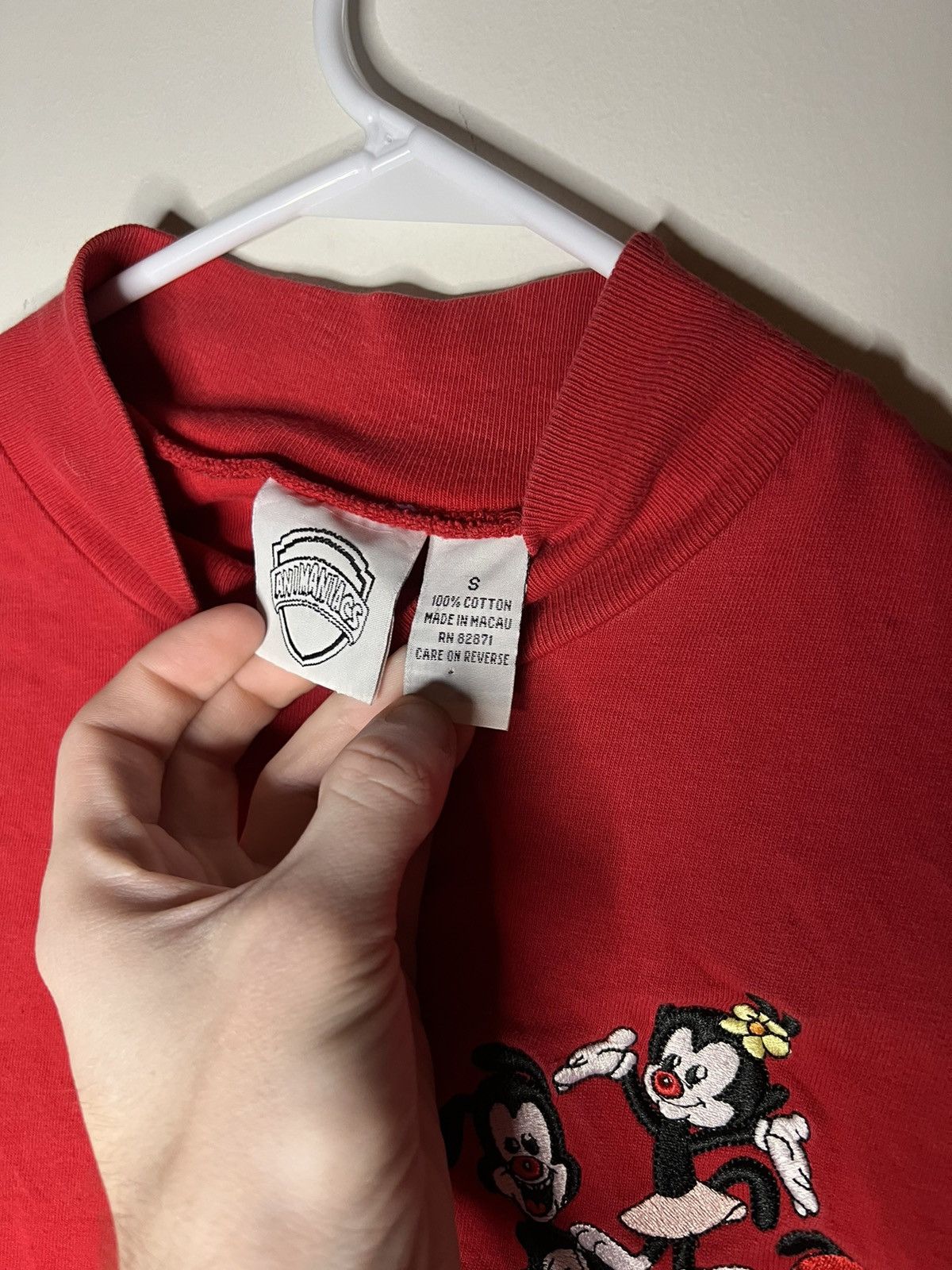 Vintage Vintage 90s Embroidered Animaniacs Long Sleeve Mock Neck Size US S / EU 44-46 / 1 - 7 Thumbnail