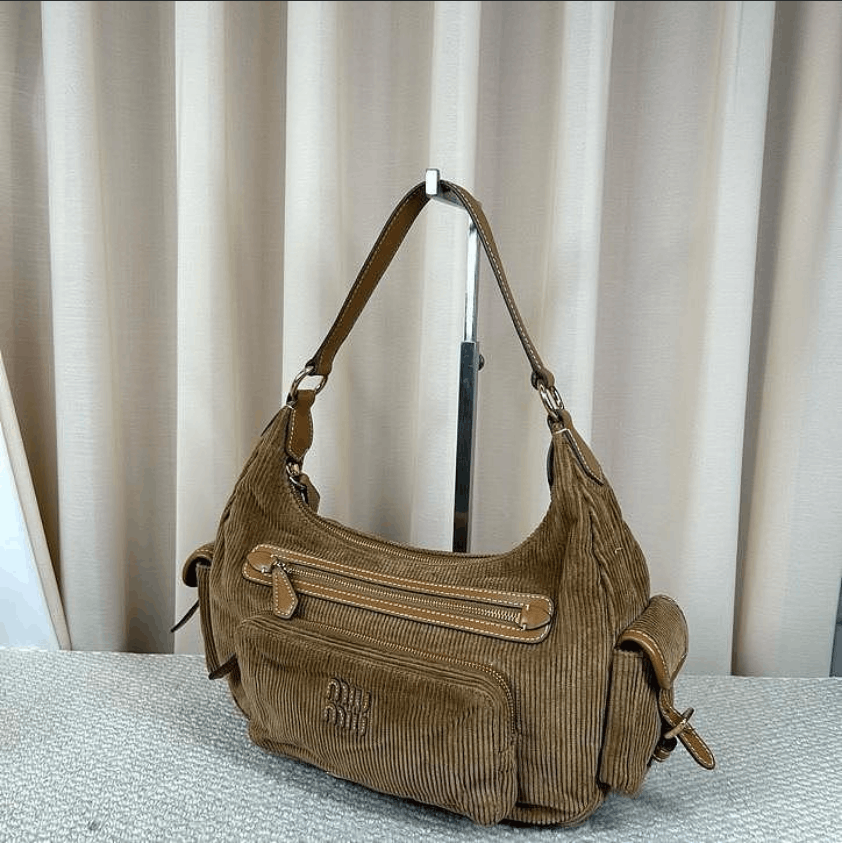Miu Miu Miu Miu Corduroy Vintage Pocket Handbag Size ONE SIZE - 3 Thumbnail
