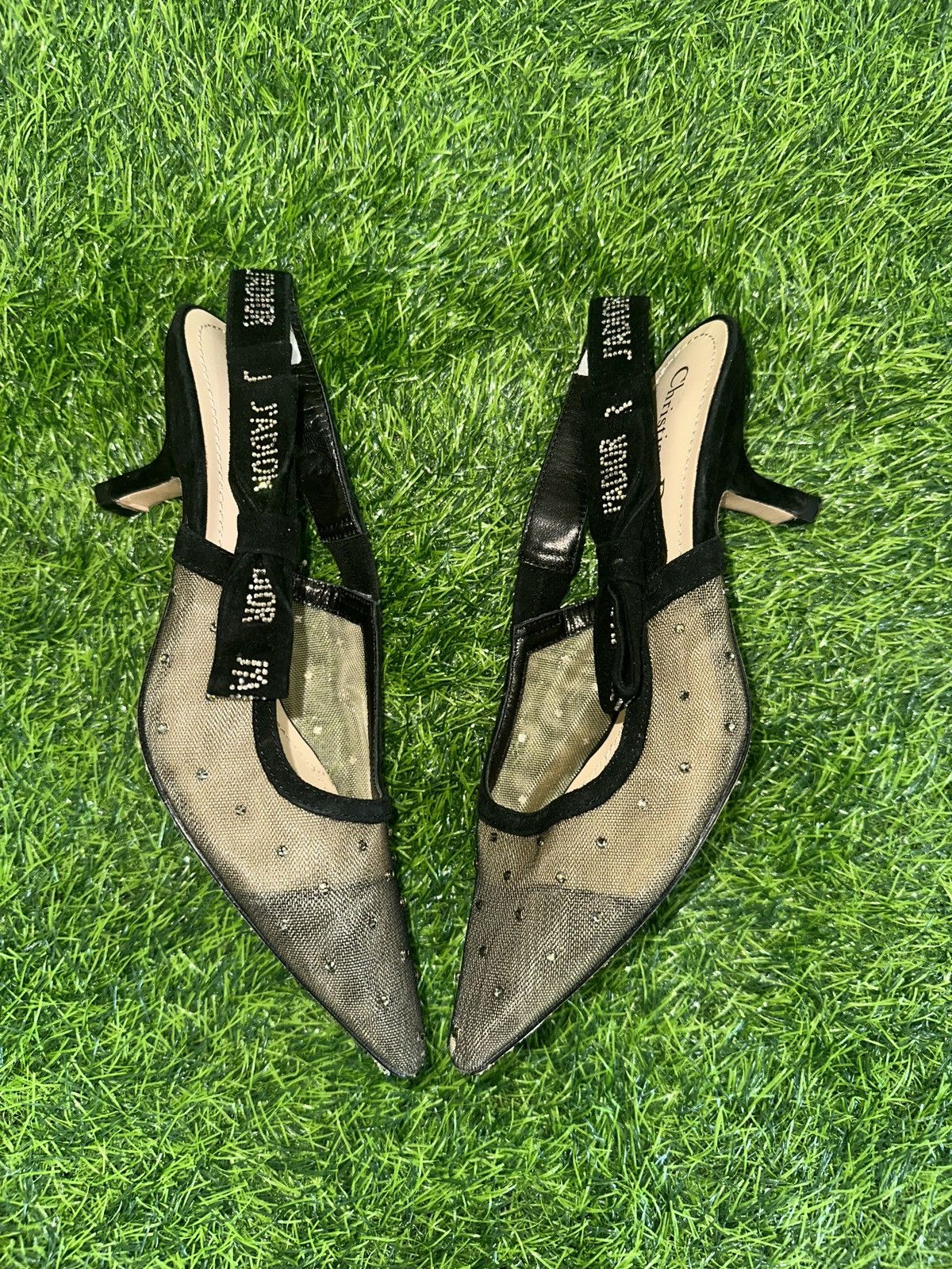 Christian Dior Monsieur Christian Dior Mesh & Suede J'Adior Slingback Pumps Size 37 Size US 7 / IT 37 - 2 Thumbnail