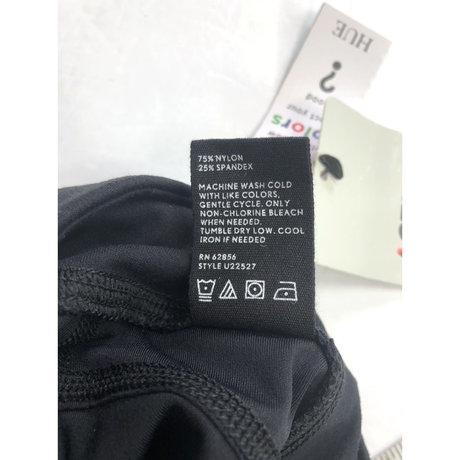 Vintage Hue Leggings Womens XL Black NWT Smooth 75% Nylon 25% Spandex Made In China Solid Size 40" / US 18 - 5 Thumbnail