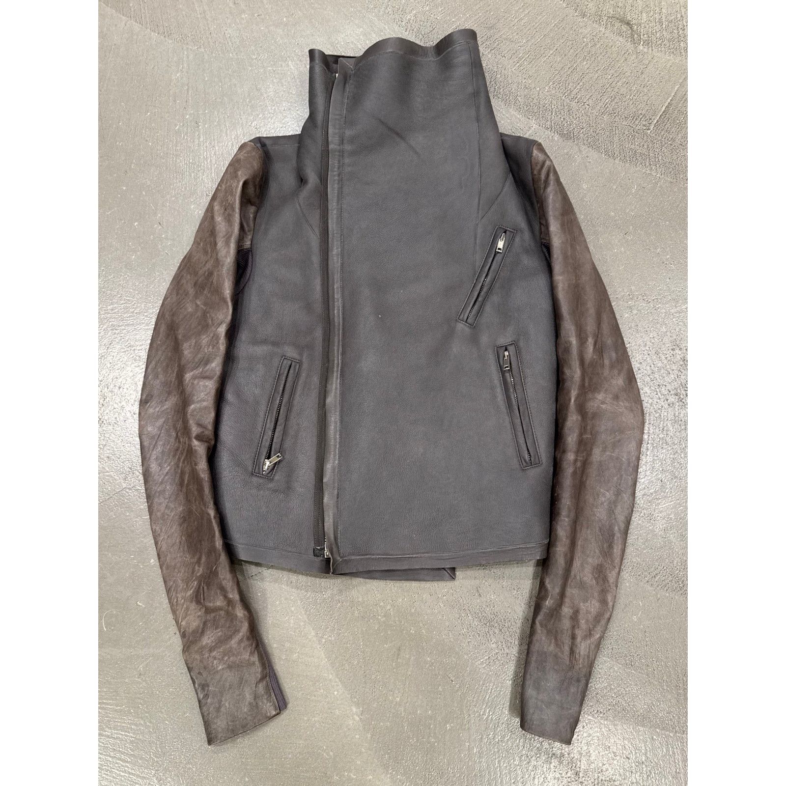 Rick Owens 2010s Rick Owens leather shearling jacket Size US S / EU 44-46 / 1 - 7 Thumbnail