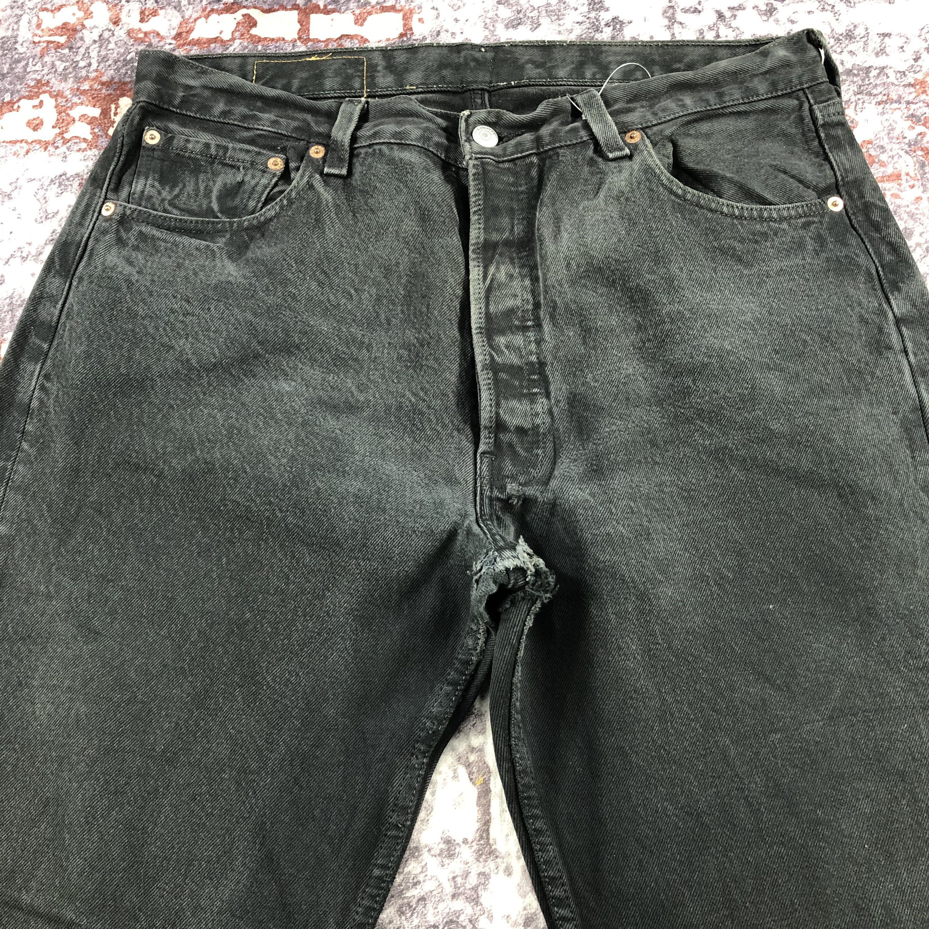 Levi's × Vintage 90s Vintage Levis 501 Ripped Jeans-JM2337 Size US 36 / EU 52 - 3 Thumbnail