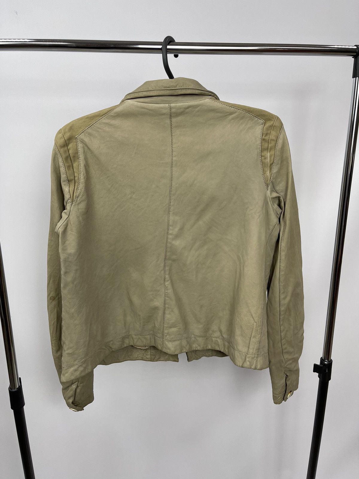 Prada Vintage Prada Y2K Leather Button Beige Jacket Size 42 RIRI Size M / US 6-8 / IT 42-44 - 10 Thumbnail
