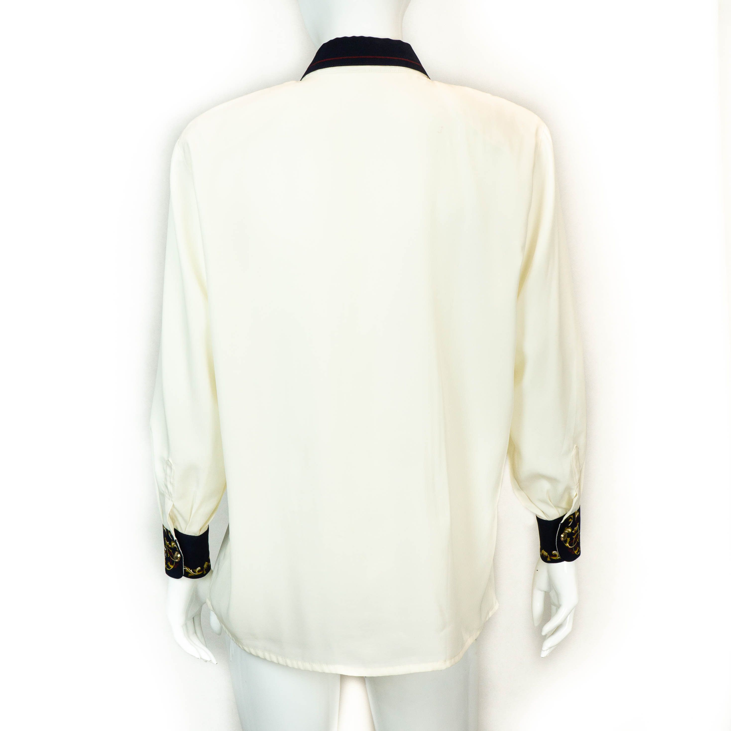 Burberry BURBERRY Women Shirt Honi soit qui mal y pense Beige Vintage Size S / US 4 / IT 40 - 2 Thumbnail