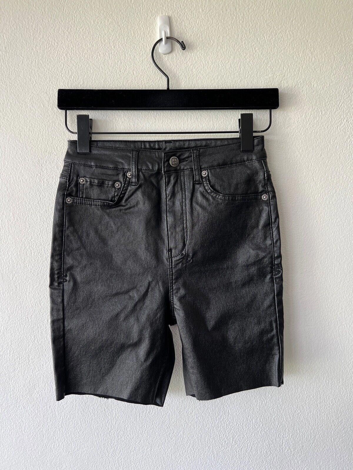 Ksubi new Ksubi womens black skinny fit coated short 26 8 small Size 26" / US 2 / IT 38 - 1 Thumbnail