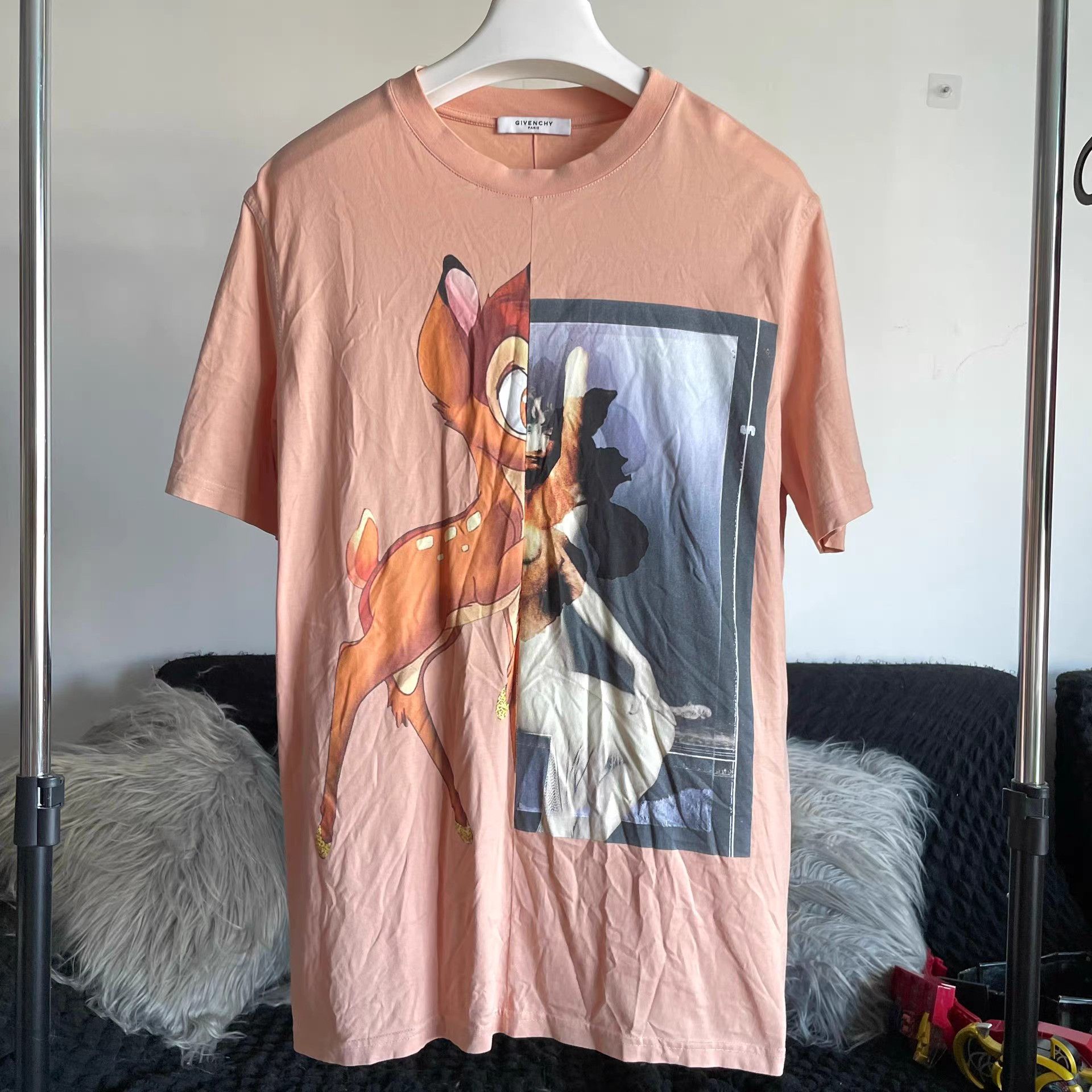 Givenchy Givenchy Pink Bambi Tee OS S Size US S / EU 44-46 / 1 - 1 Thumbnail