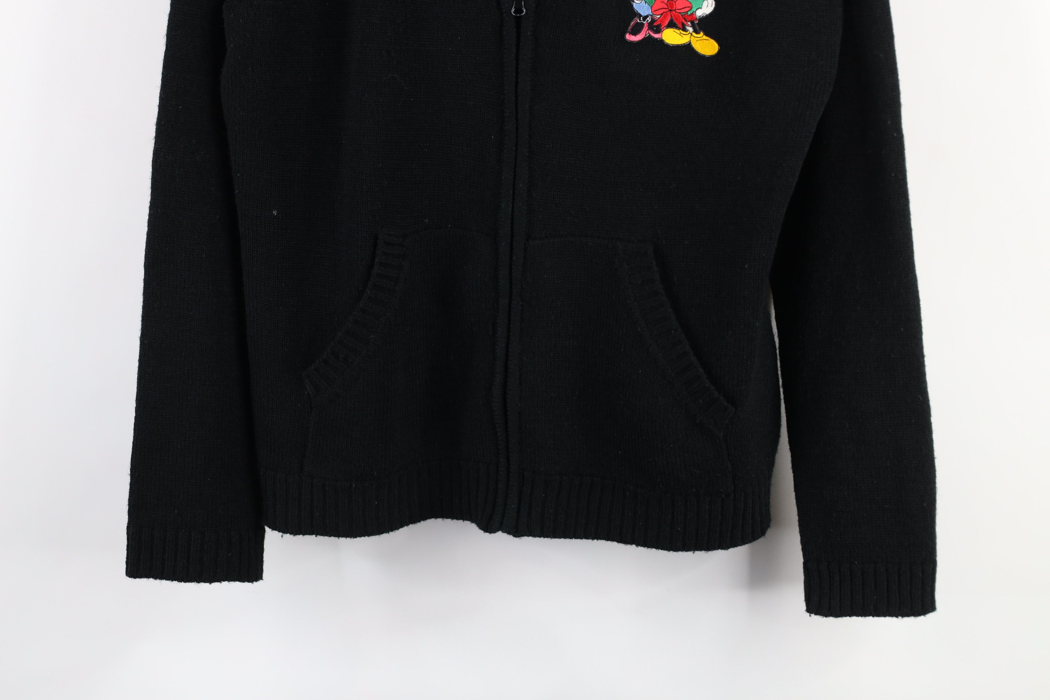 Disney × Vintage Vintage Disney Mickey Minnie Mouse Knit Full Zip Hoodie Size M / US 6-8 / IT 42-44 - 3 Thumbnail