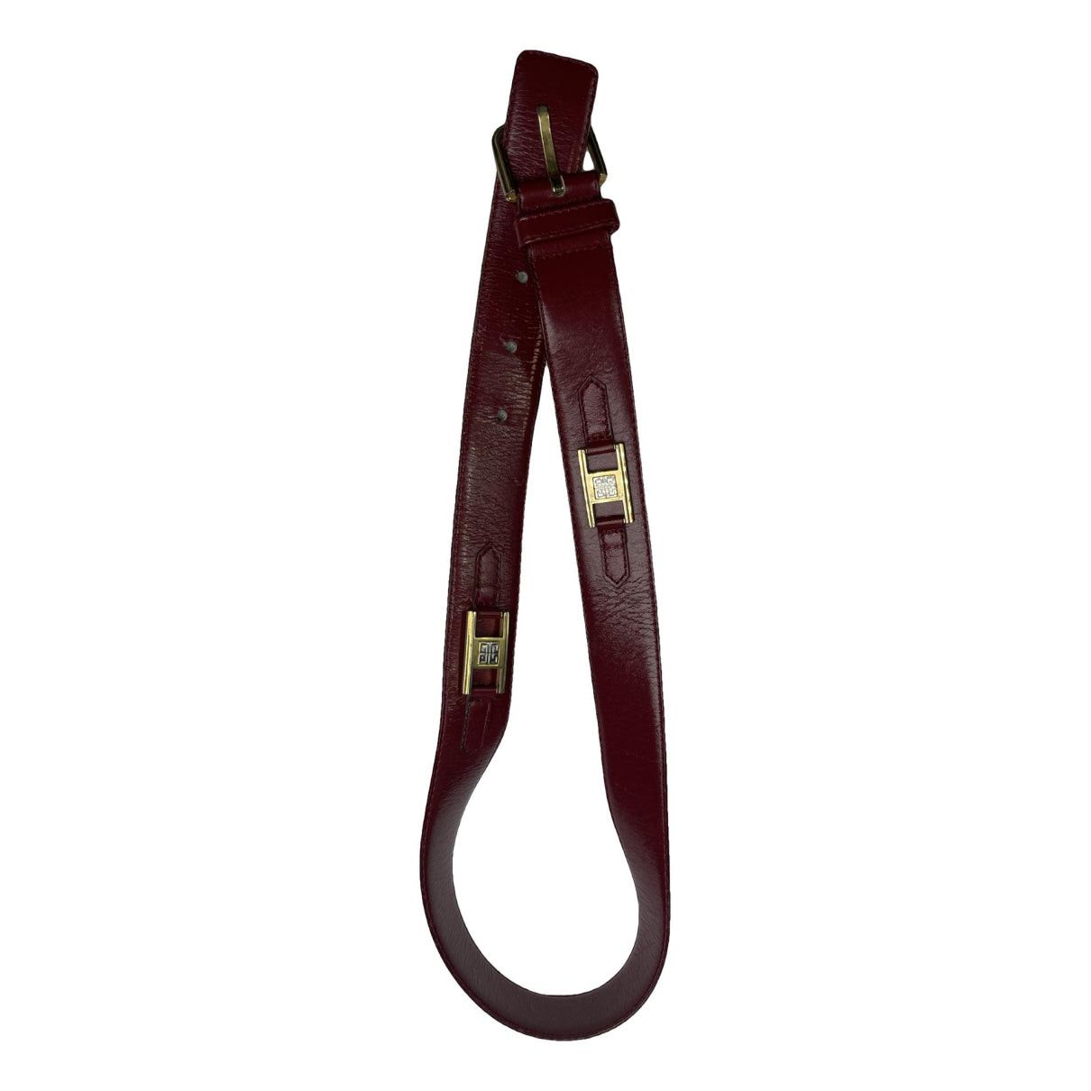 Givenchy Burgundy Leather Belt Size ONE SIZE - 1 Thumbnail