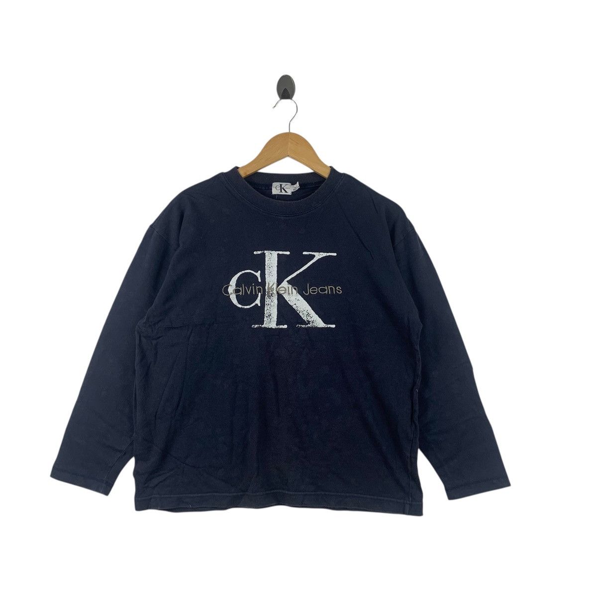 Calvin Klein Vintage CALVIN KLEIN CK New York Distress Design Tee Shirt Size M / US 6-8 / IT 42-44 - 1 Thumbnail