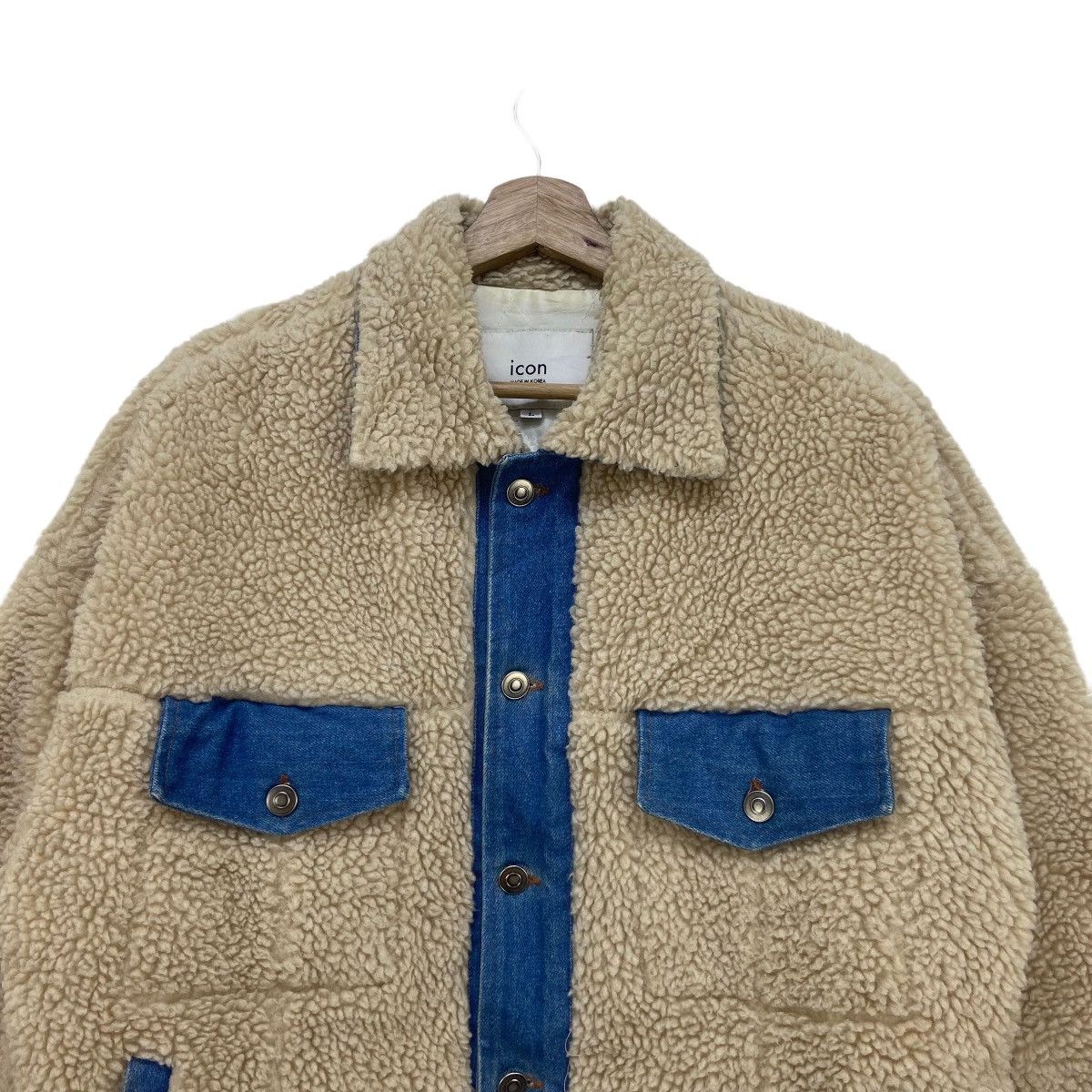 Japanese Brand 🔥Iconic Stylish Street Fashion Denim Sherpa Trucker Size US M / EU 48-50 / 2 - 6 Thumbnail
