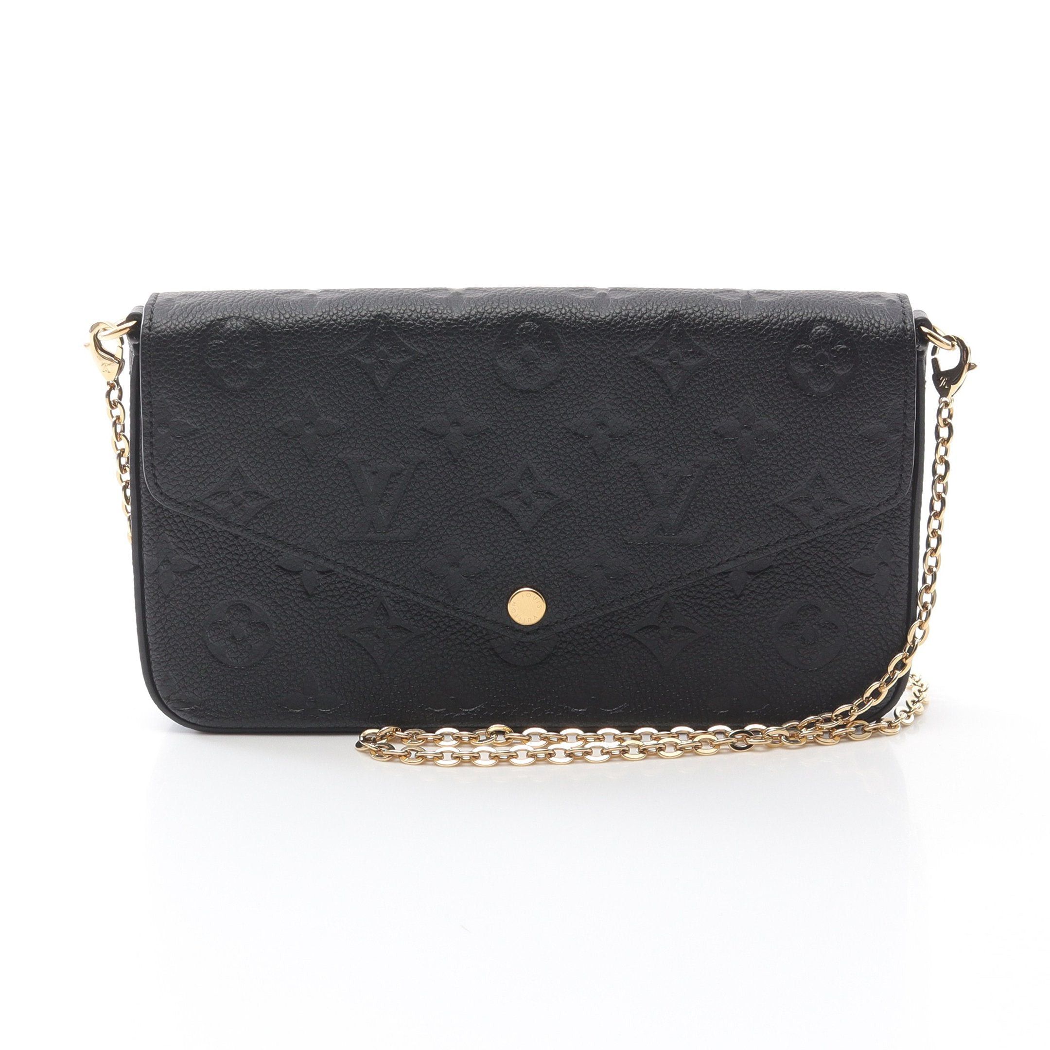 Louis Vuitton Louis Vuitton Pochette Felicie Monogram Empreinte Noir Chain Wallet Leather Black Size ONE SIZE - 1 Thumbnail