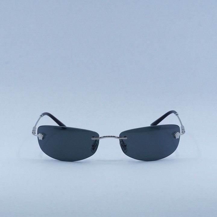 Versace Versace VE2279 100087 Rectangle Sunglasses - Silver Frame Size ONE SIZE - 4 Thumbnail