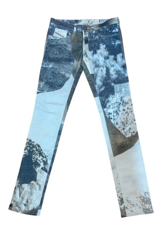 Diesel Diesel Livier-SP Archive "Cloud/Stone" Print Slim Jeans W29 Size 29" - 1 Thumbnail