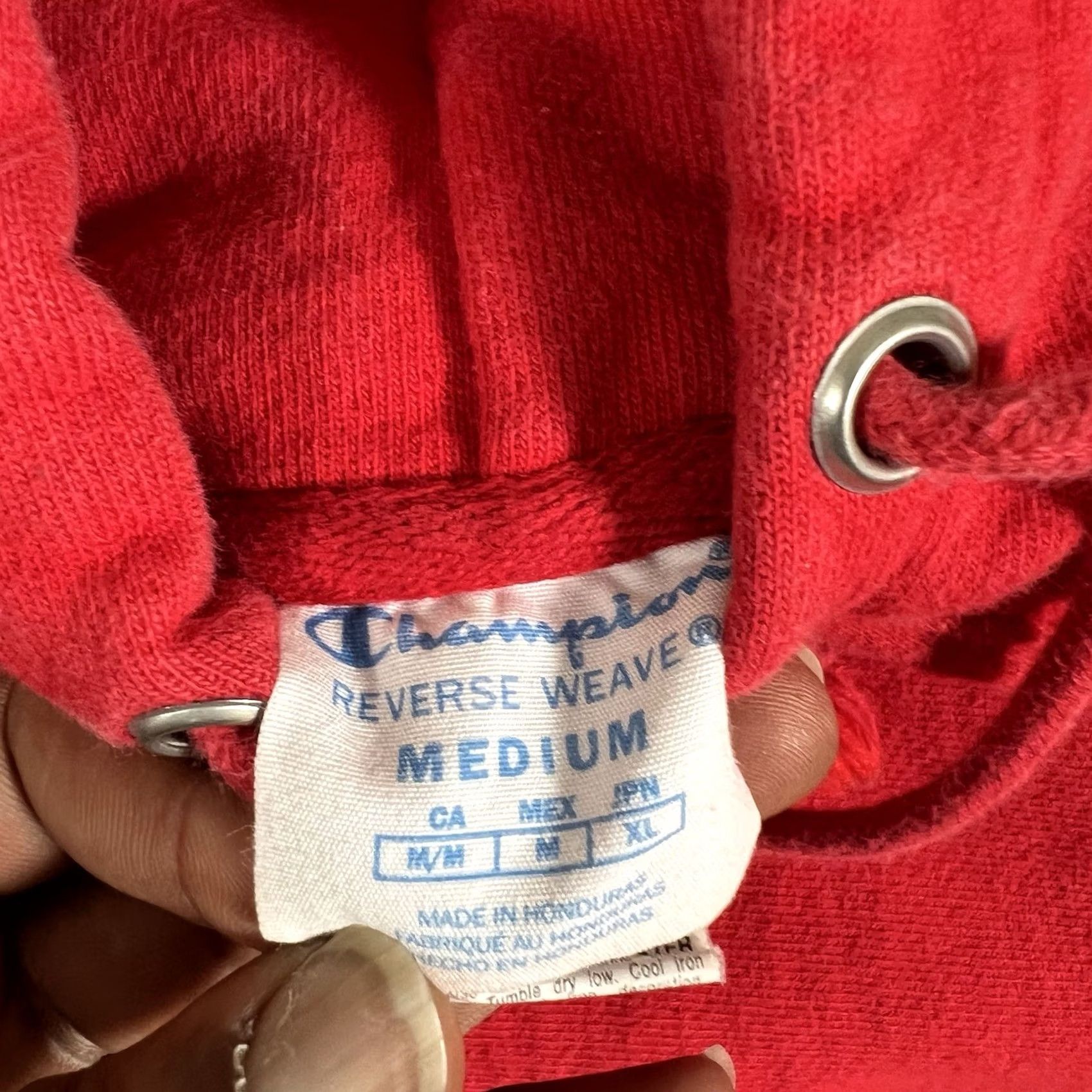 Champion VINTAGE Champion Reverse Weave Hoodie Mens Medium Red Pullover Sweatshirt Y2K Size US M / EU 48-50 / 2 - 4 Thumbnail