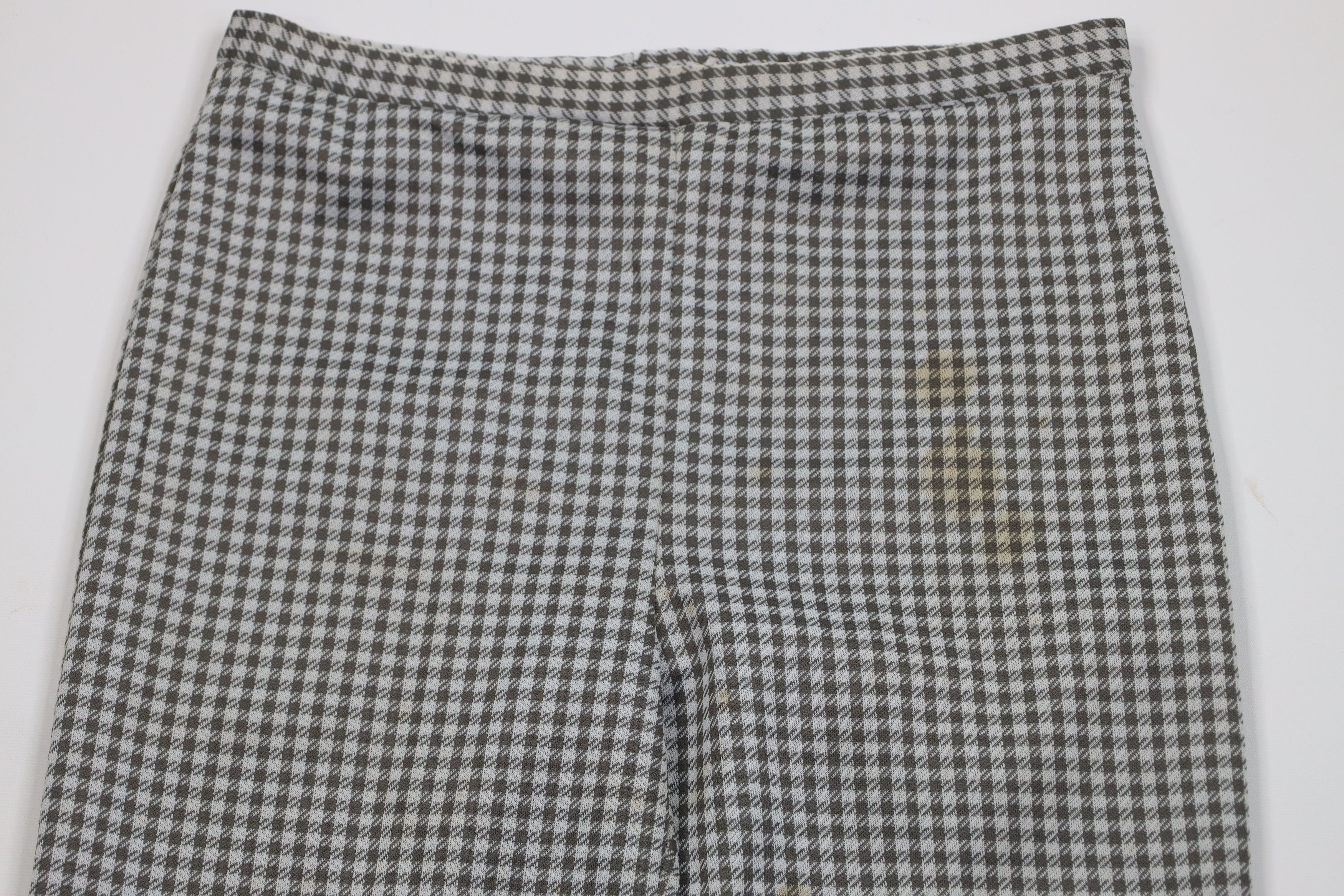 Vintage Vintage 70s Streetwear Bell Bottoms Pants Gray Plaid USA Size 38" / US 16 / IT 52 - 2 Thumbnail