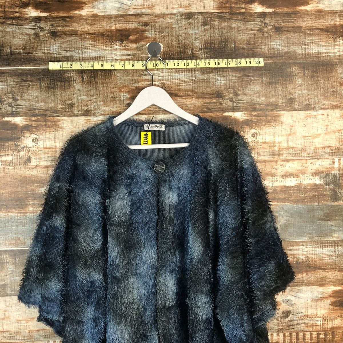 Homespun Knitwear × Japanese Brand Happy Road Blue Mohair fur Cloaks #A1973 Size US M / EU 48-50 / 2 - 2 Thumbnail