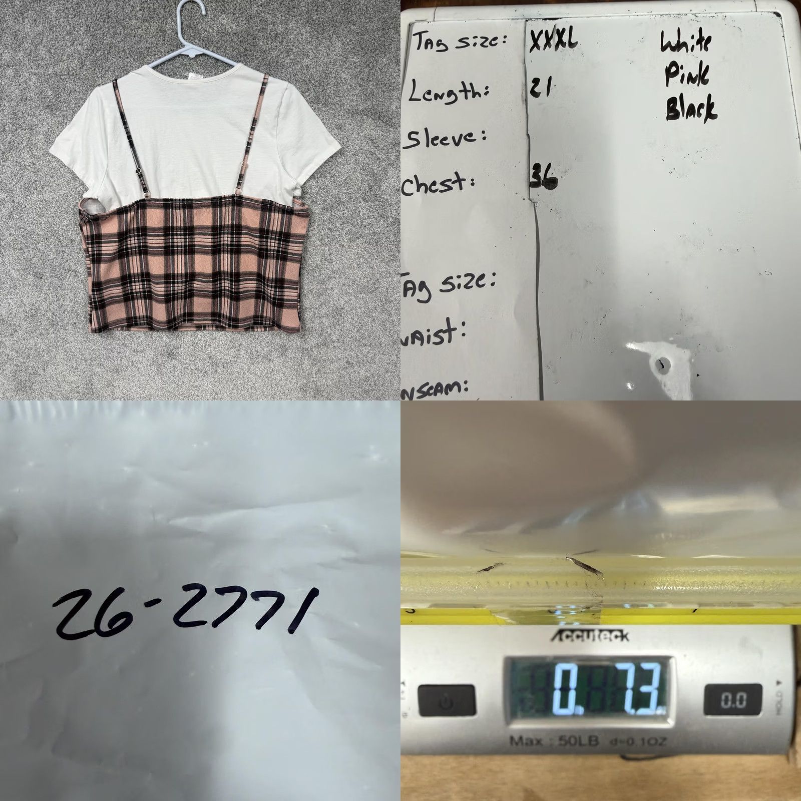 Vintage No Boundaries T-Shirt XXXL Juniors Layered Plaid Cami Overlay Crew Neck Short Sleeve Casual Summer Vintage No Boundaries Size XXL / US 16-18 / IT 52-54 - 8 Thumbnail