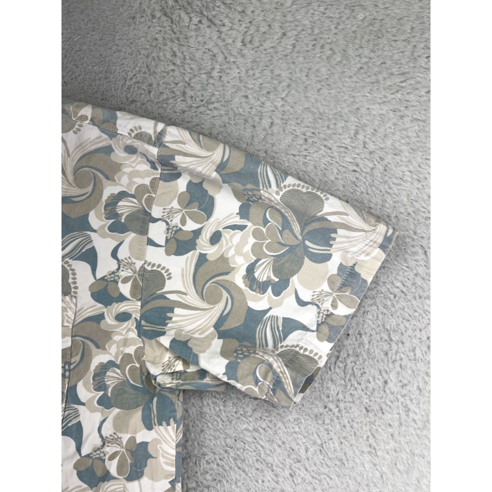 No Fear VINTAGE No Fear Shirt Men XL Gray Floral Button Up Hawaiian Cotton Size US XL / EU 56 / 4 - 5 Thumbnail