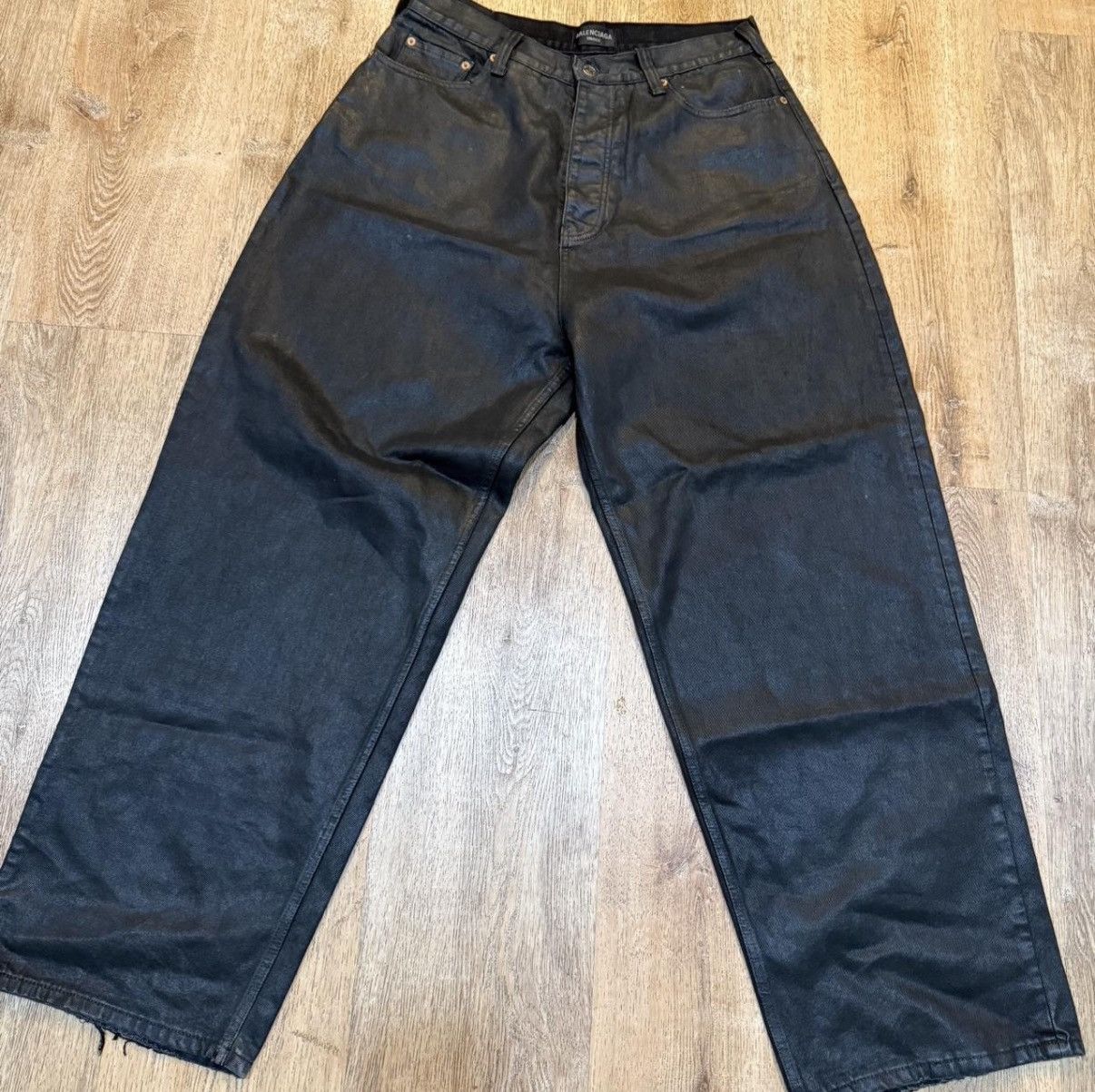 Balenciaga Balenciaga fw22 360° runway waxed/coated baggy jeans