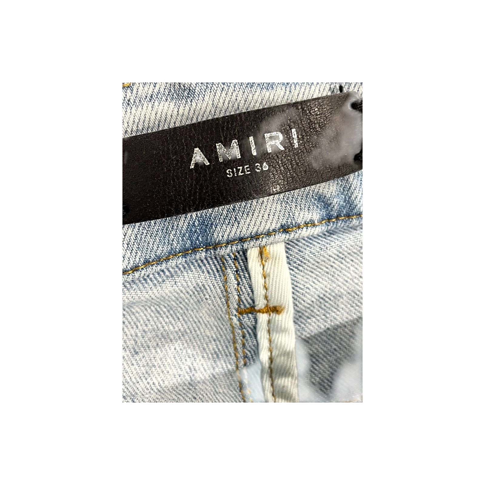 Amiri Amiri MX1 Patch Light Wash & Rainbow Jeans Size US 36 / EU 52 - 4 Thumbnail